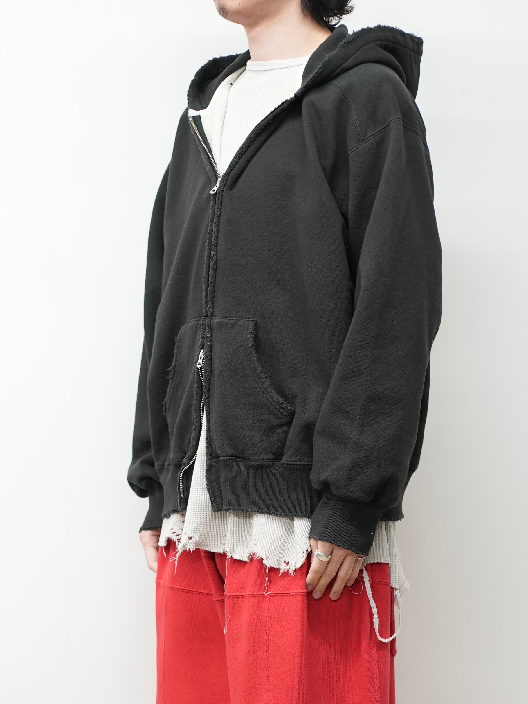 ZIP HOODIE(BLACK)