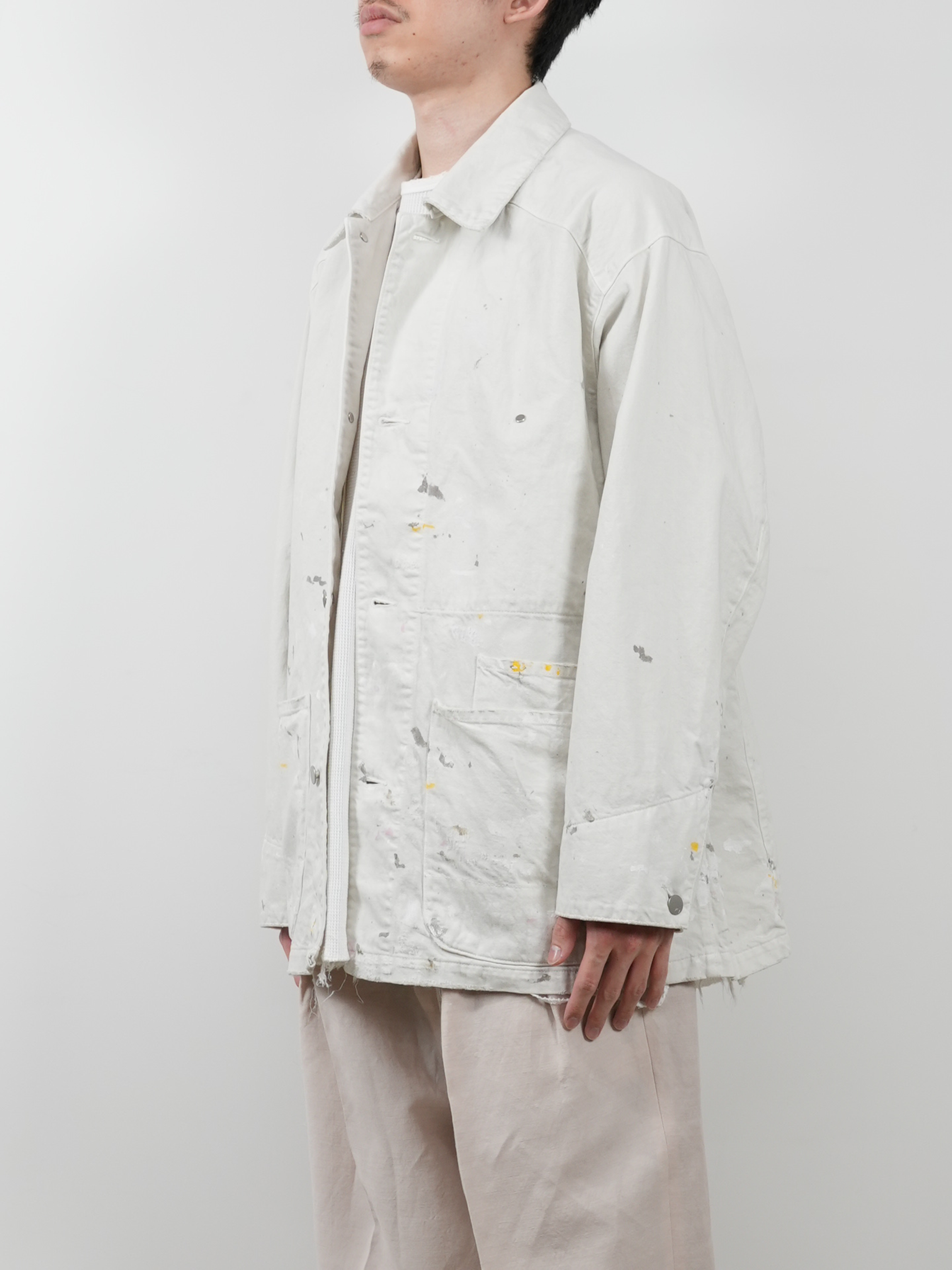 DENIM COVERALL(WHITE)