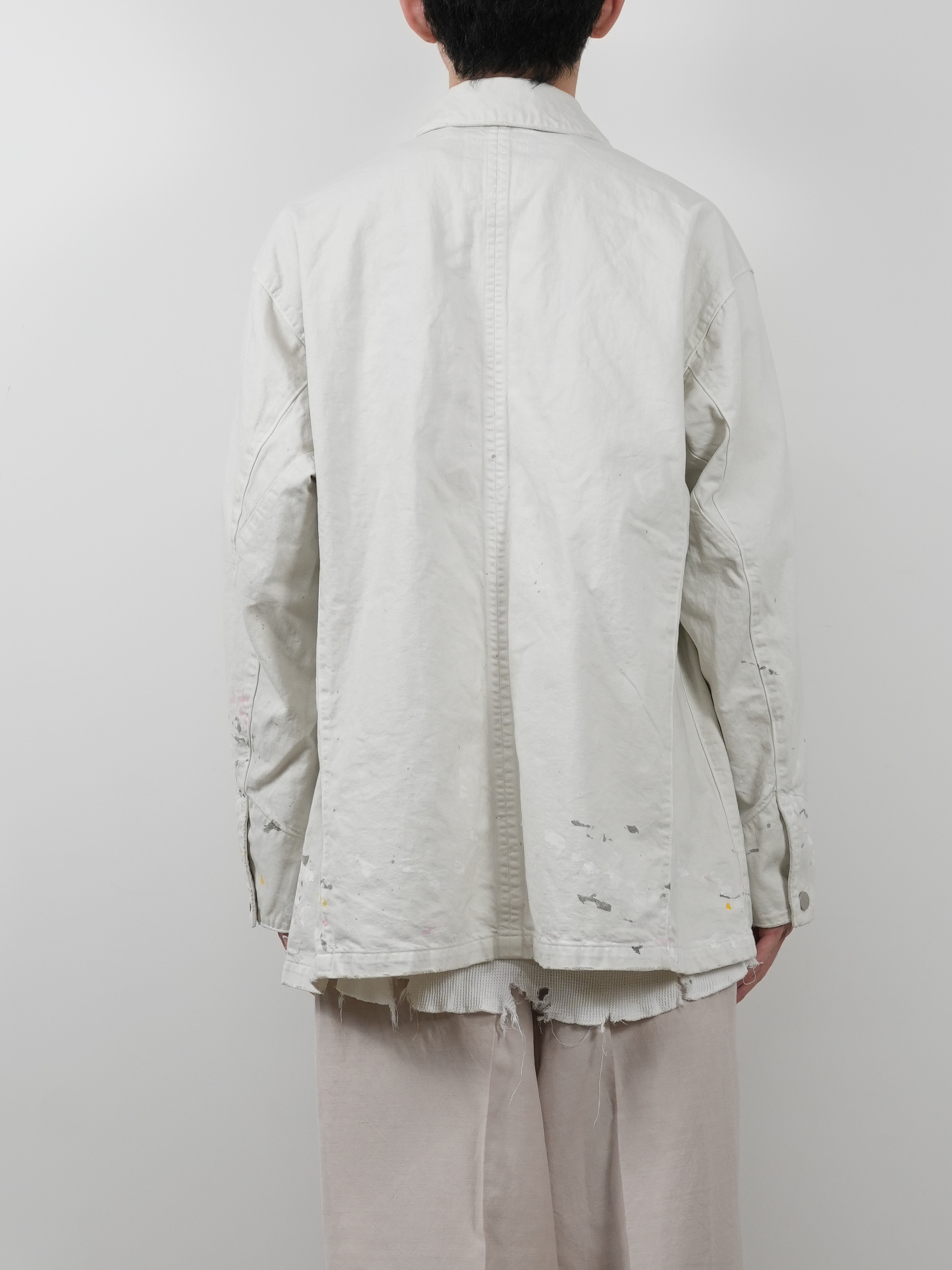 DENIM COVERALL(WHITE)