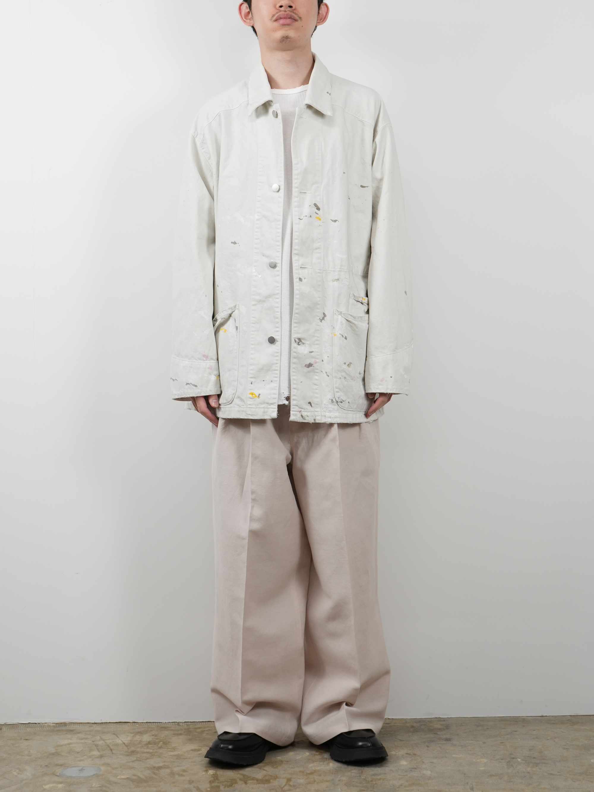 DENIM COVERALL(WHITE)