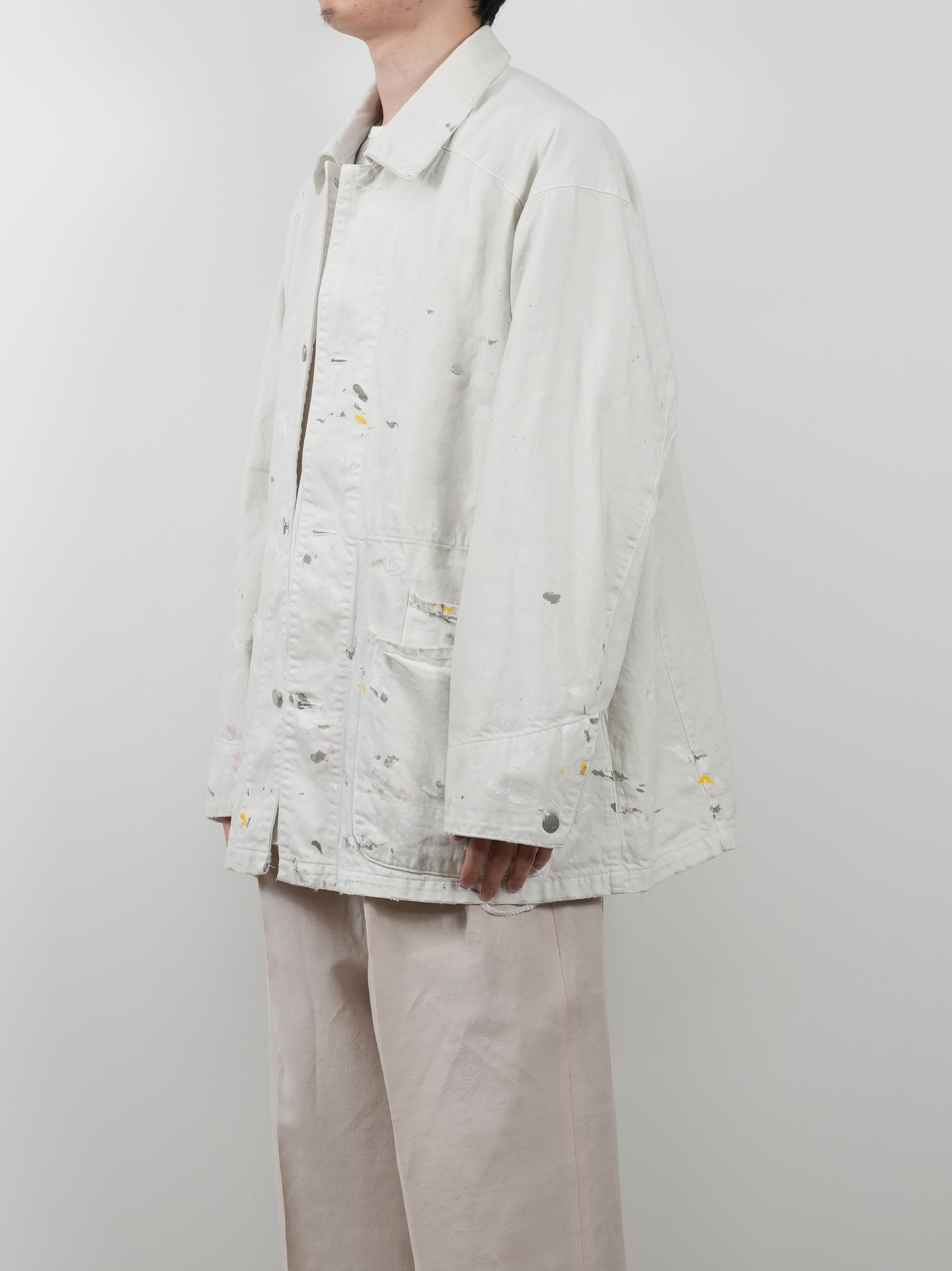 DENIM COVERALL(WHITE)