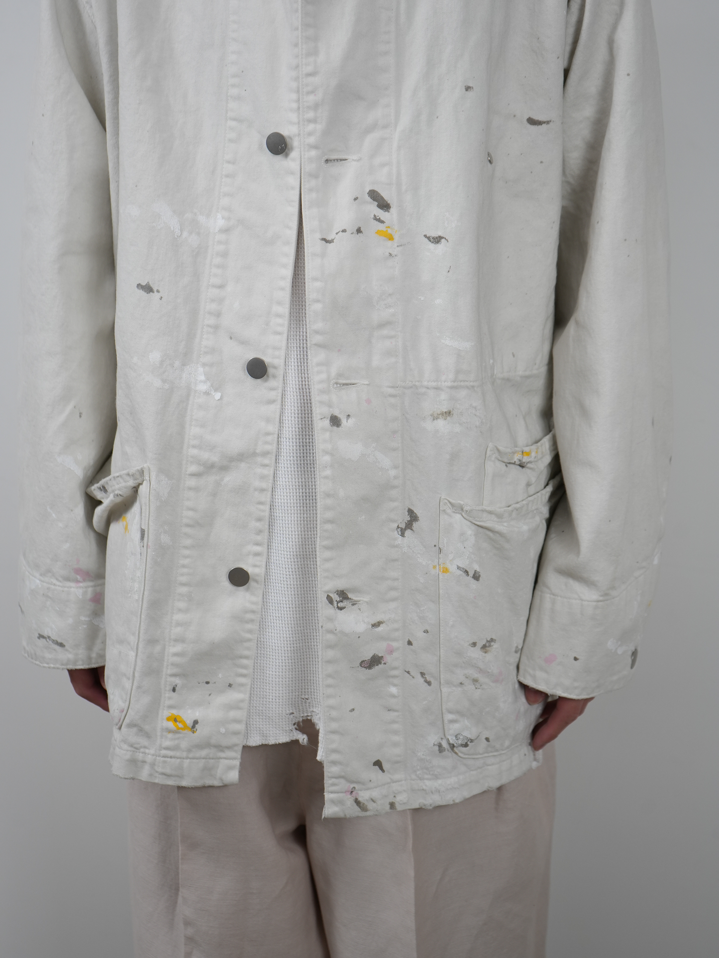 DENIM COVERALL(WHITE)