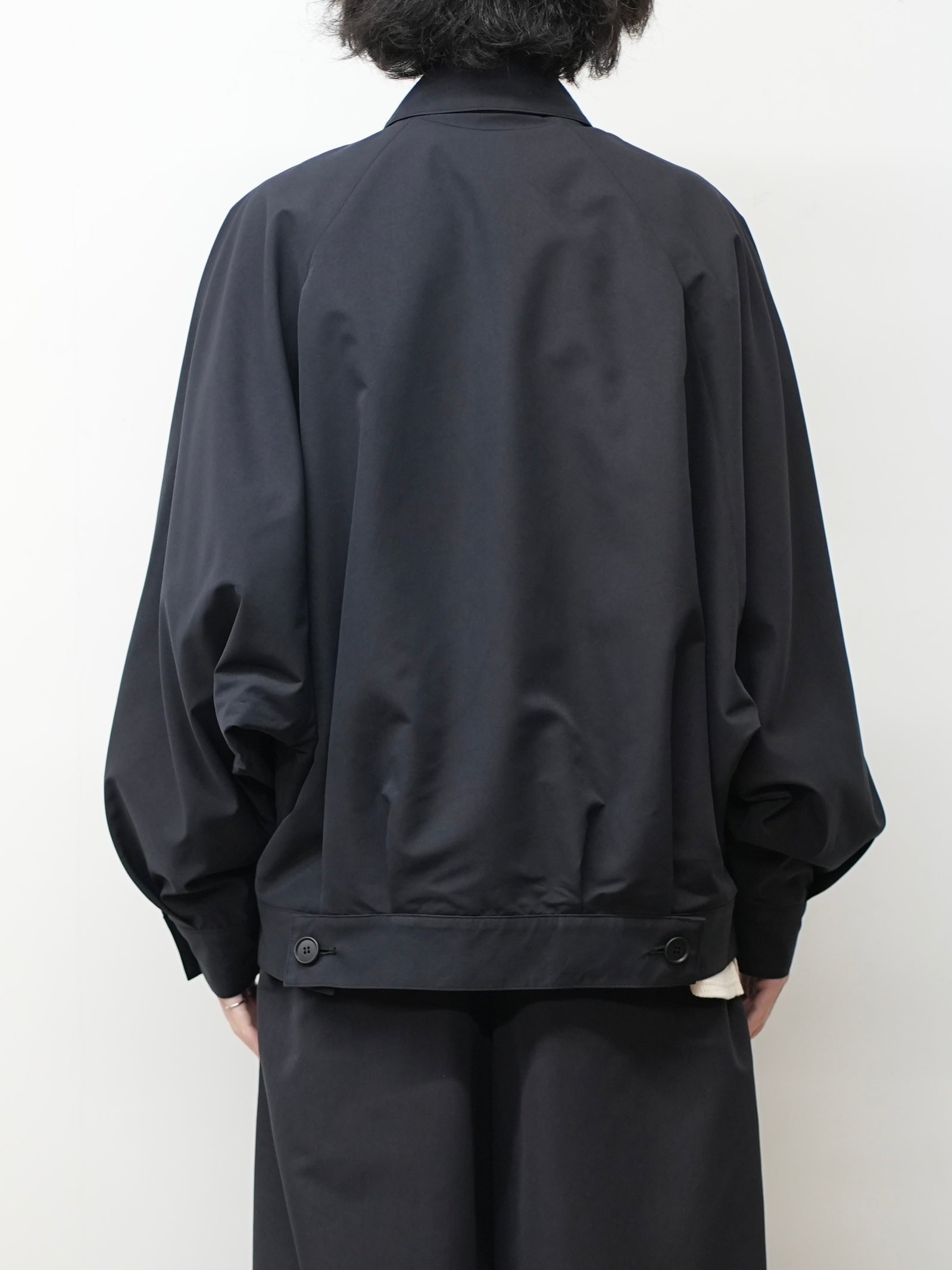SMOOTH TAFTA DOLMAN JACKET(BLACK)