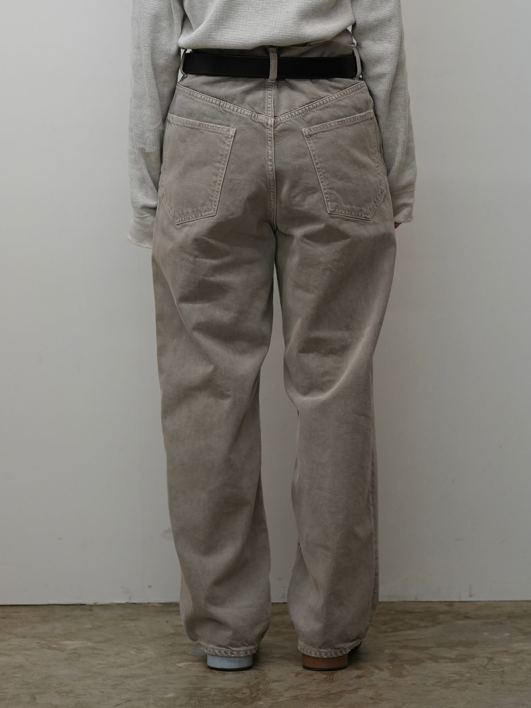 AGING MIDDLE STRAIGHT 5P DENIM PANTS(GRAY)