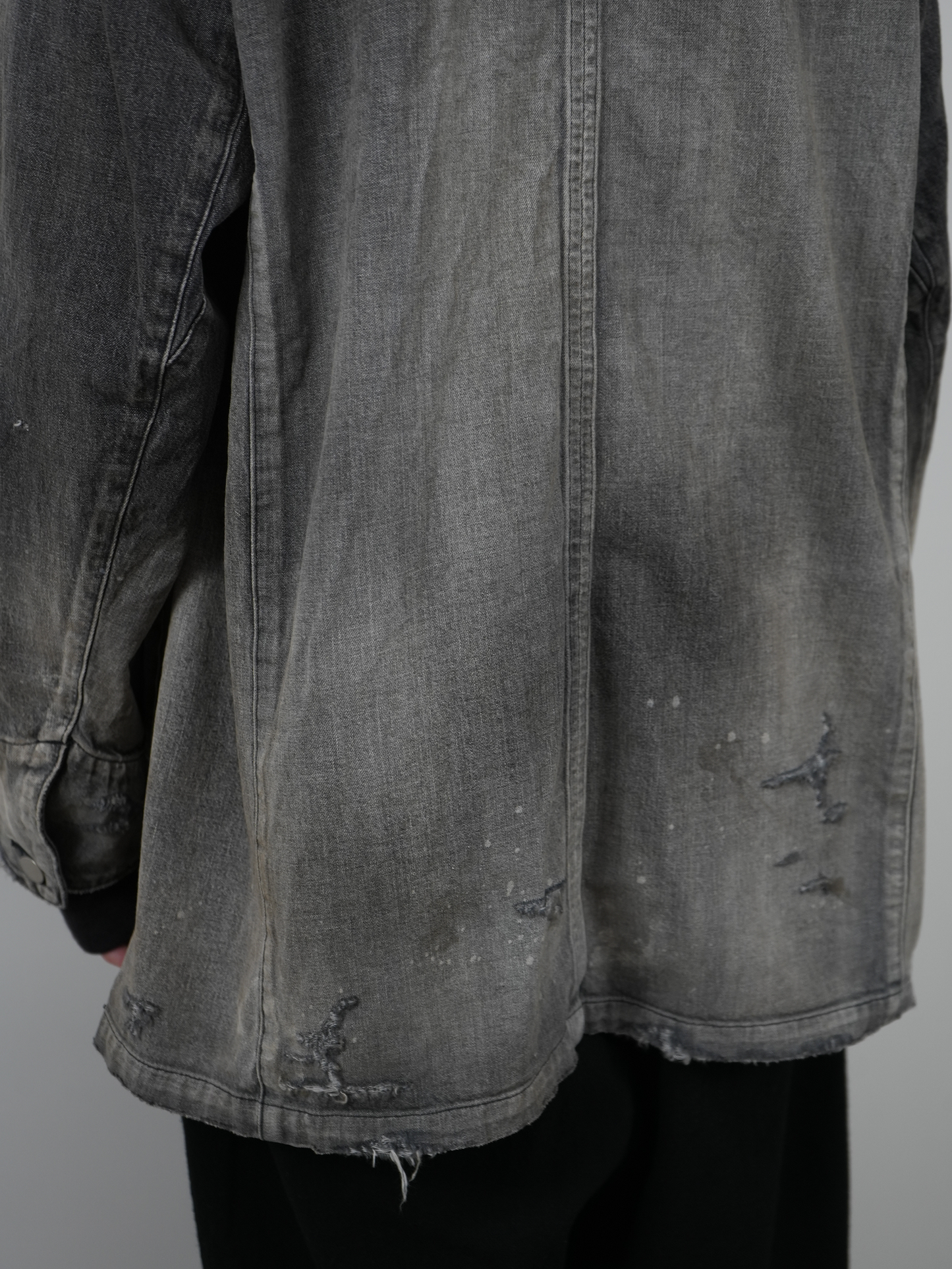 DENIM COVERALL(BLACK)