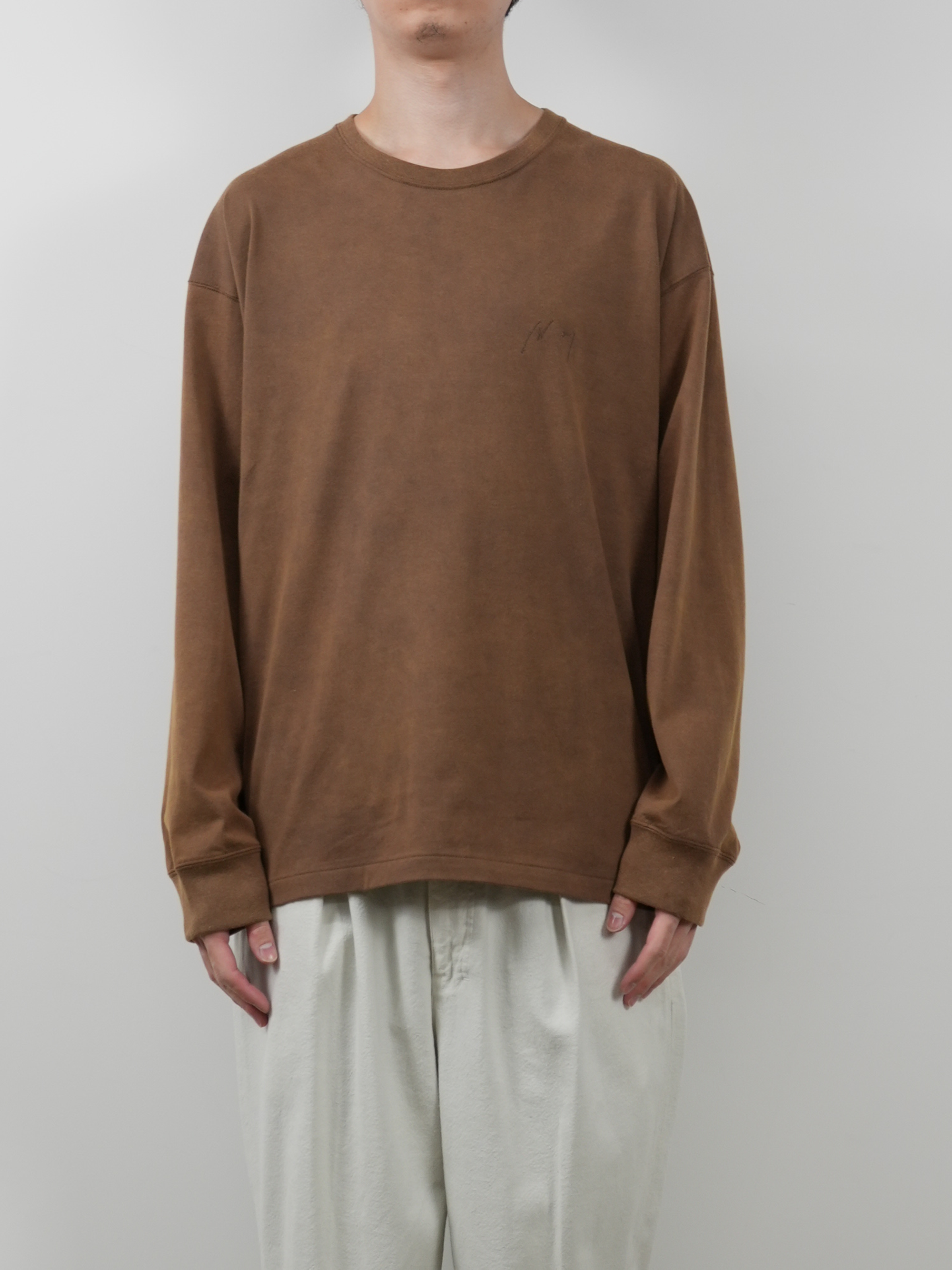 UNEVENNESS LS T-SHIRT(BROWN)