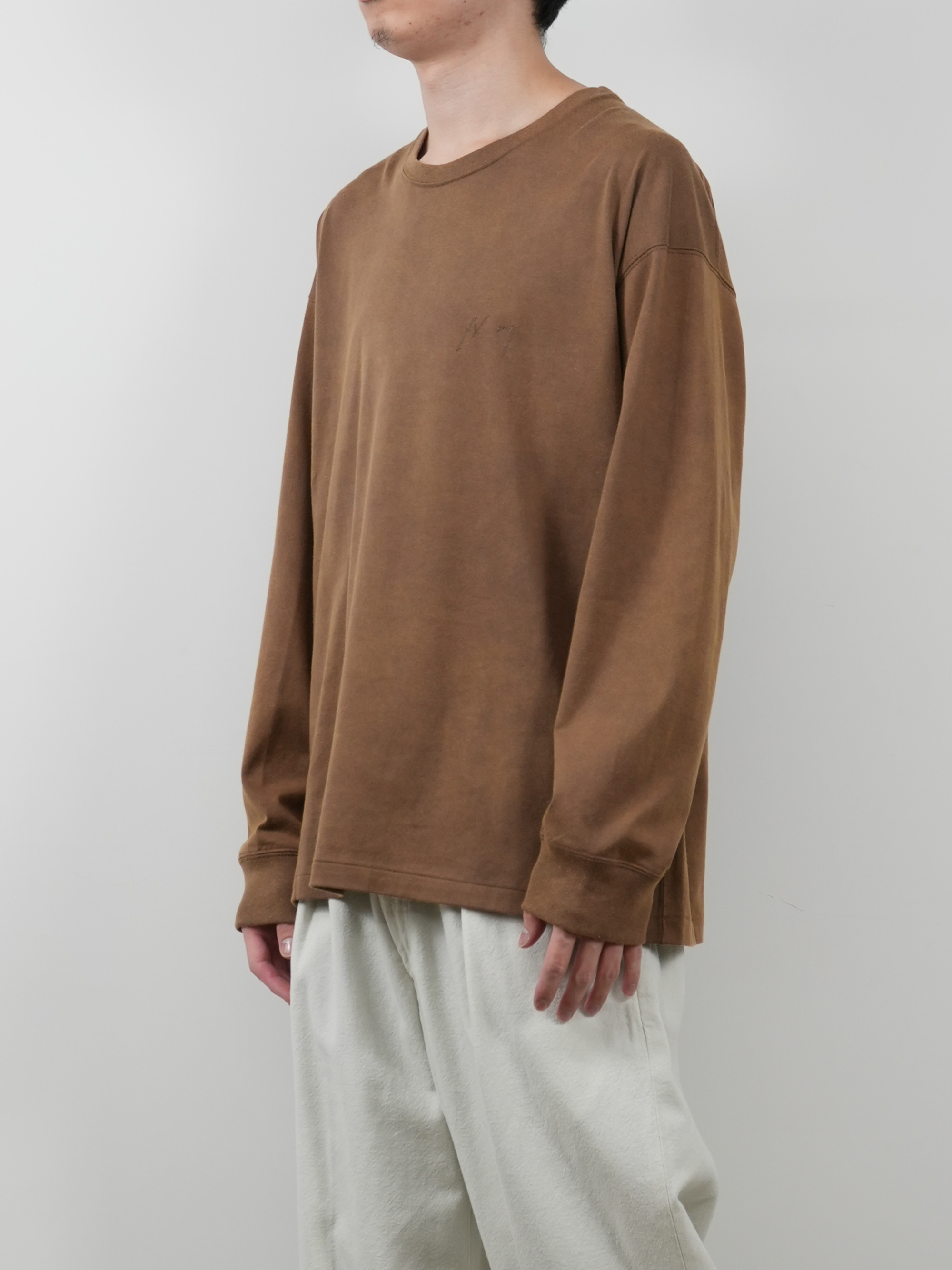 UNEVENNESS LS T-SHIRT(BROWN)