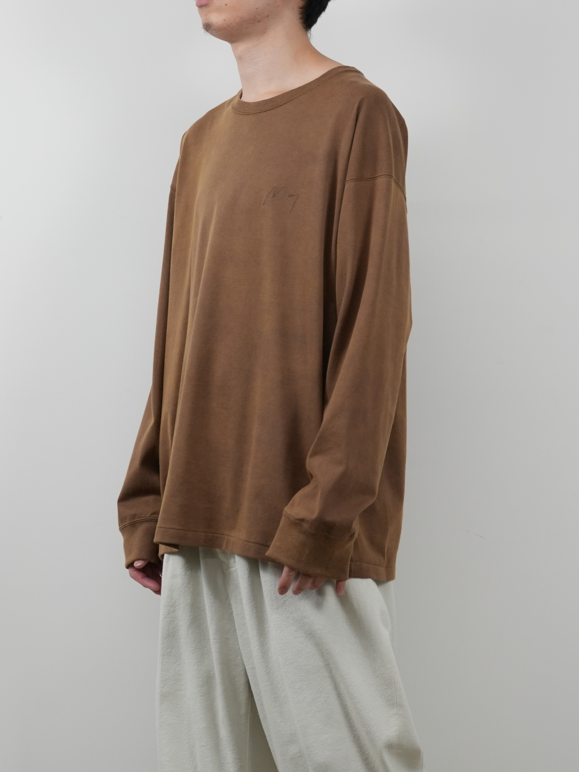 UNEVENNESS LS T-SHIRT(BROWN)