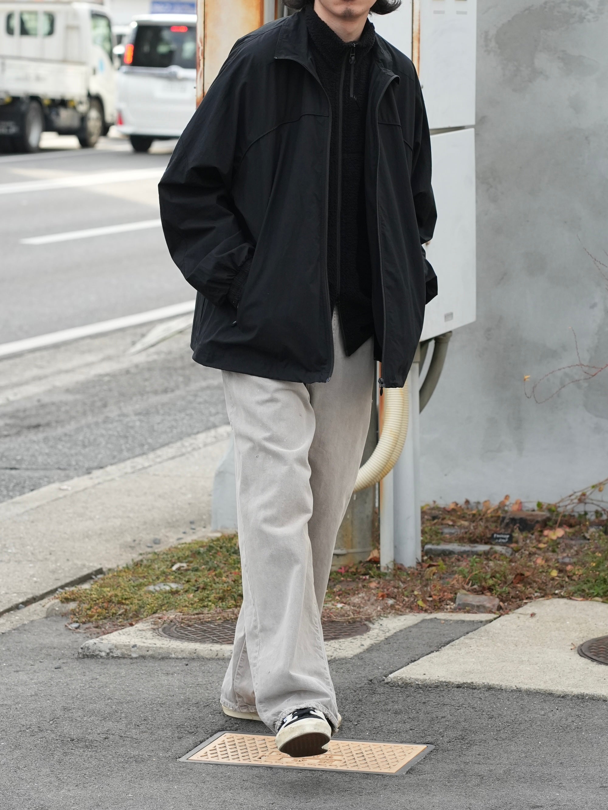 COTTON TYPEWRITER TRACK JACKET(BLACK)