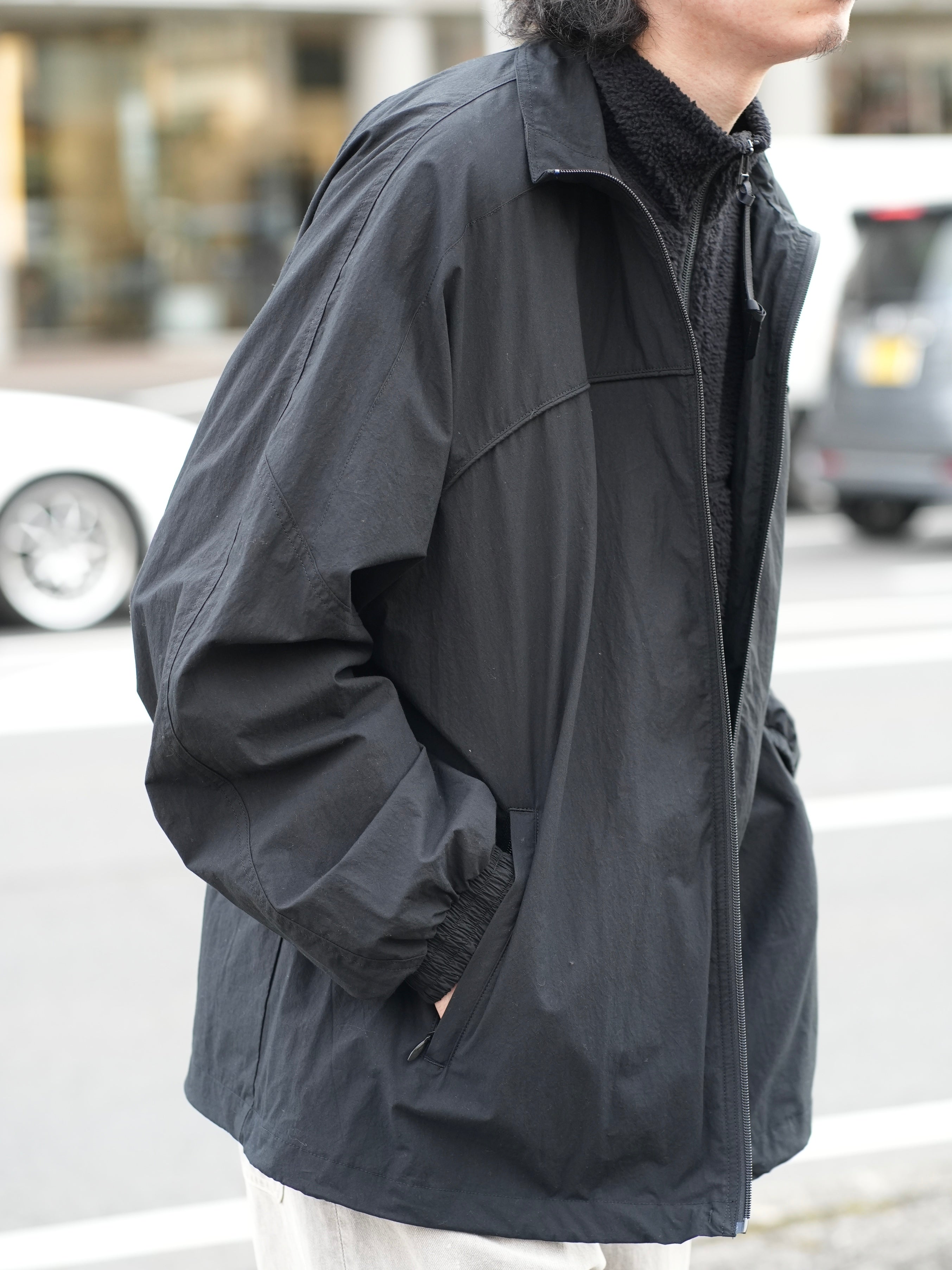 COTTON TYPEWRITER TRACK JACKET(BLACK)
