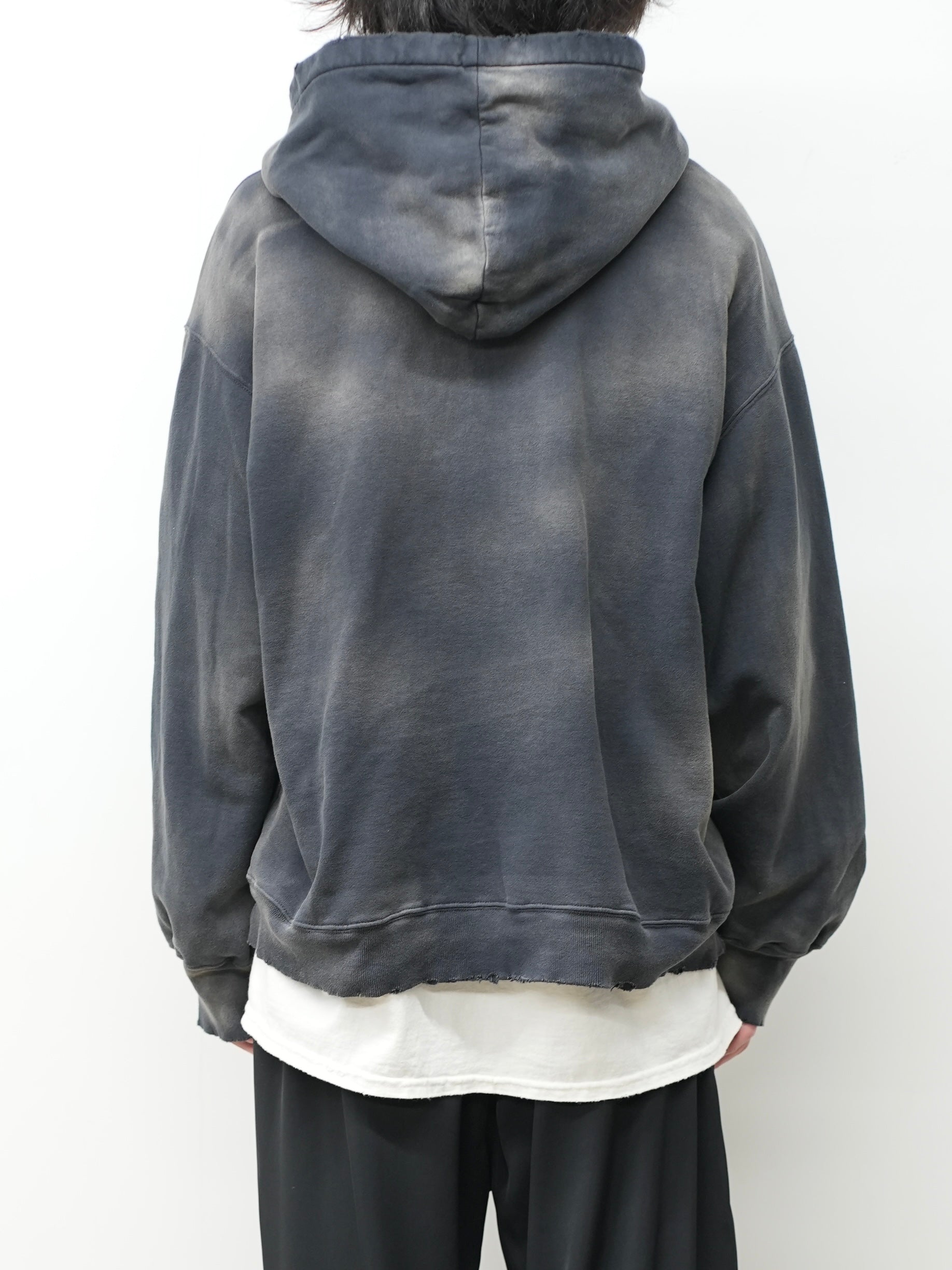 LIGHT LOOP ZIP HOODIE(BLACK)