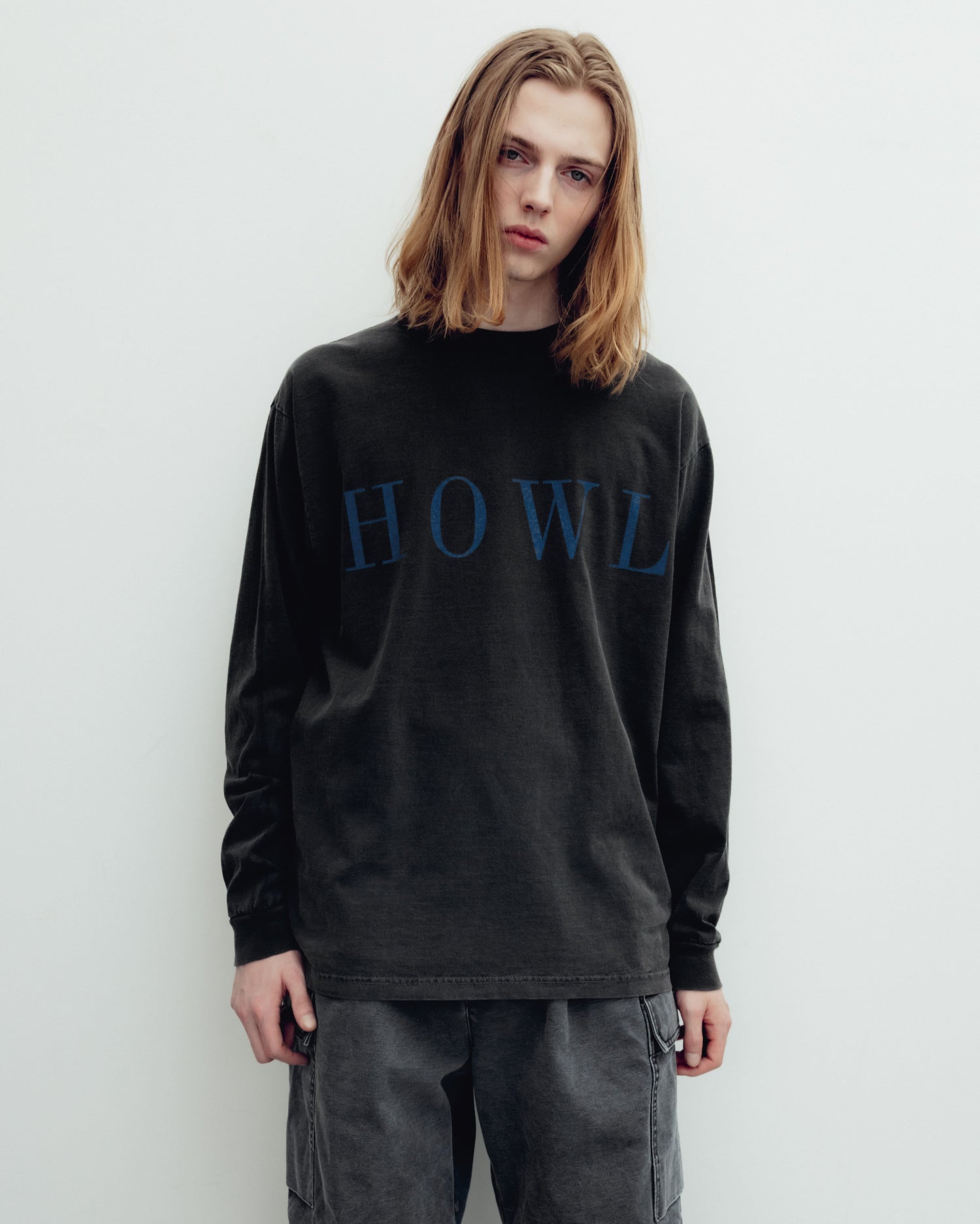 PIGMENT DROPSHOUDER LONG T-SHIRT(HOWL)