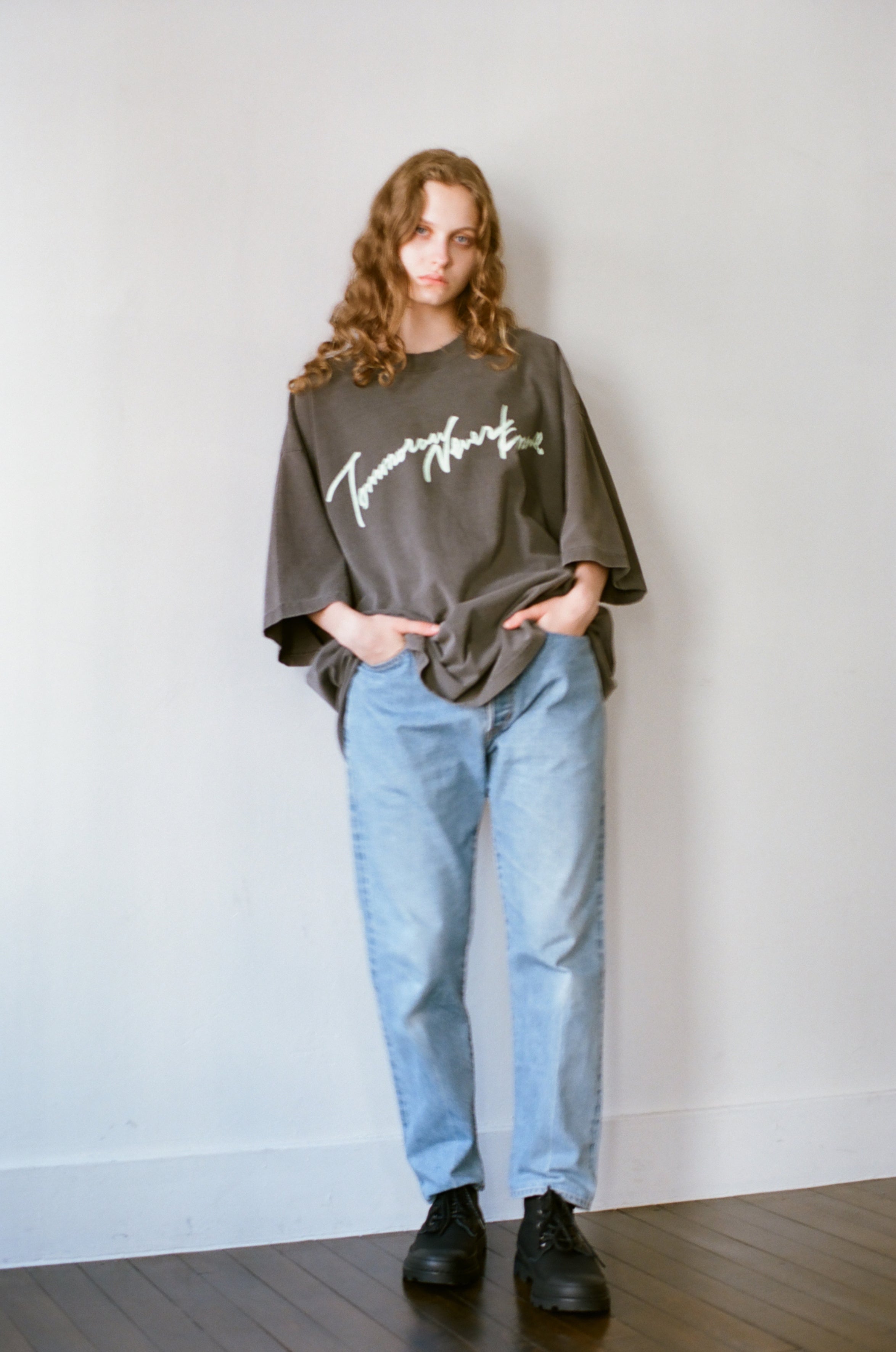 PIGMENT DROPSHOULDER T-SHIRT(TOMORROW)