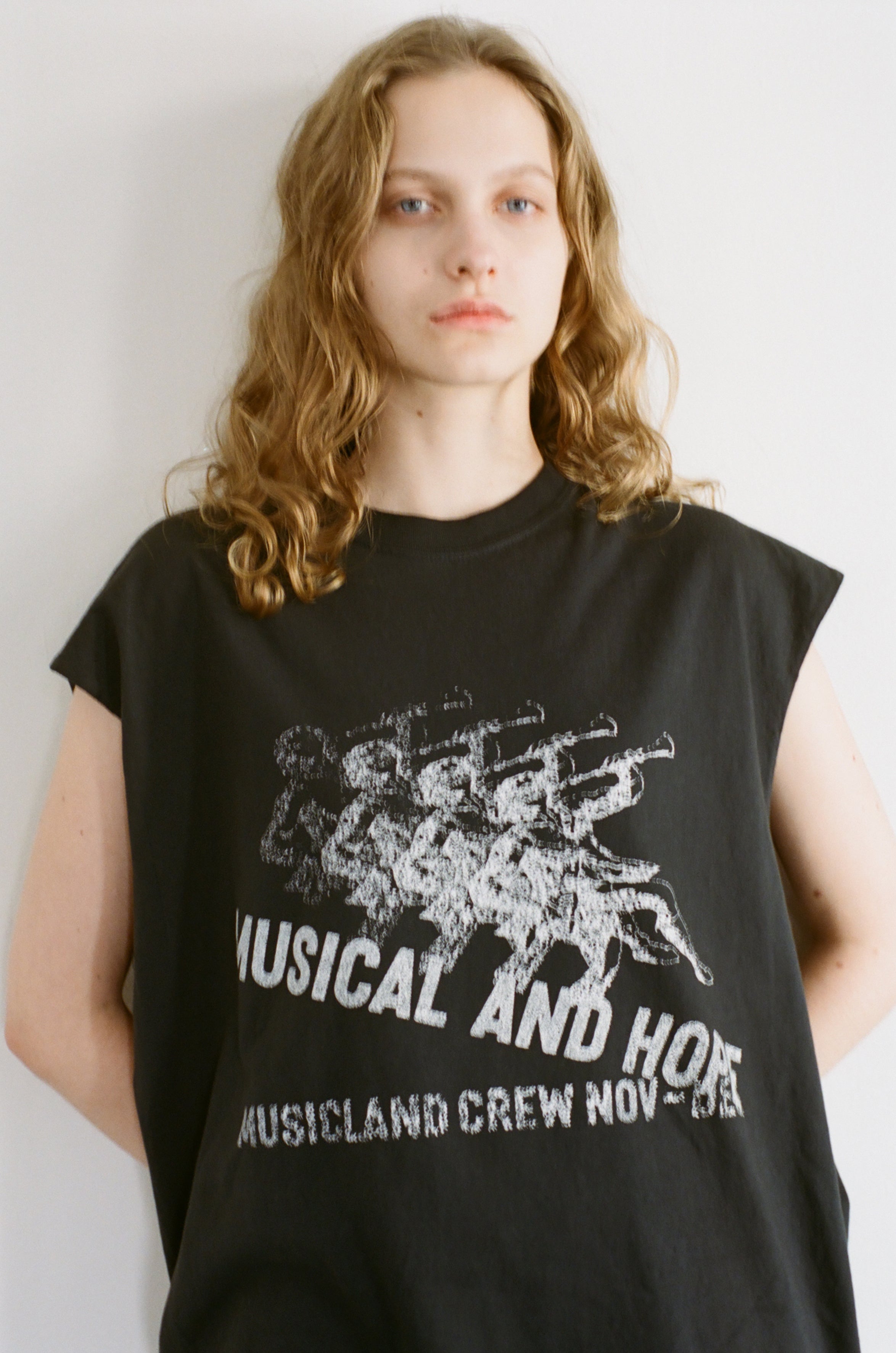 GARMENT DYE N/S T-SHIRT(MUSICAL)