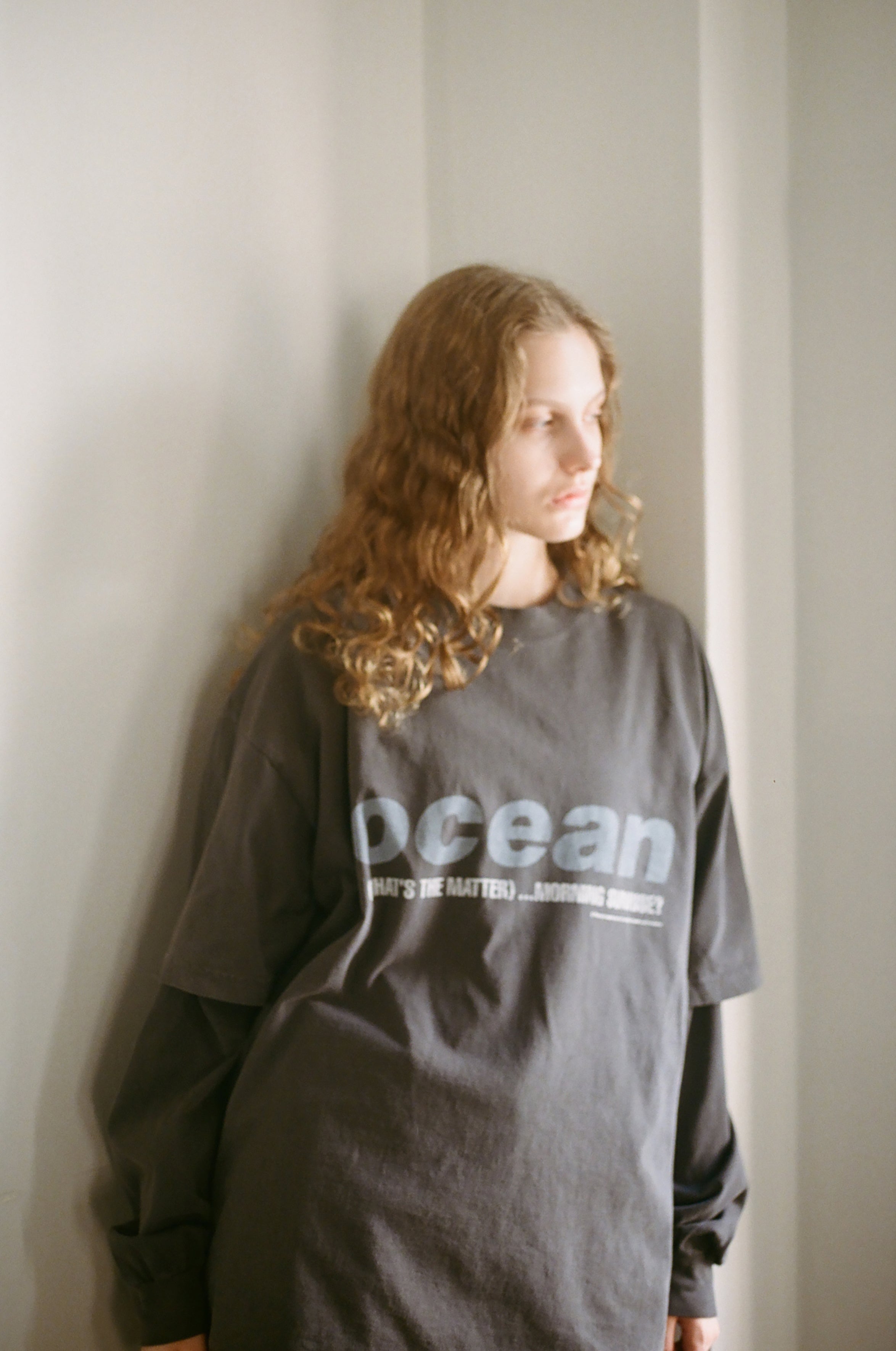 OVERSIZED GARMENT DYE T-SHIRT(OCEAN)