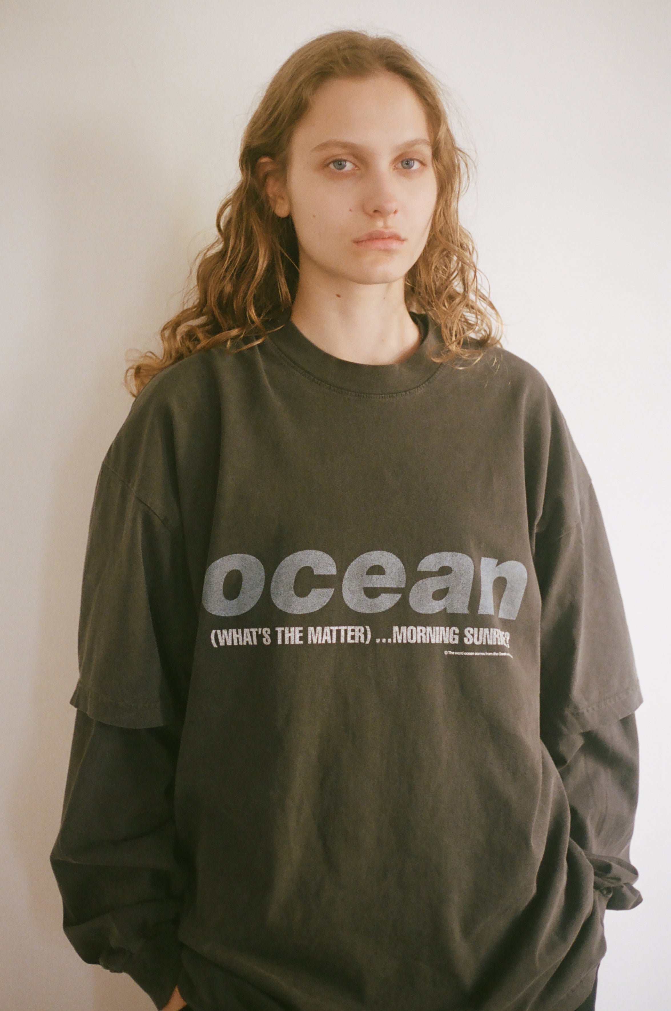 OVERSIZED GARMENT DYE T-SHIRT(OCEAN)