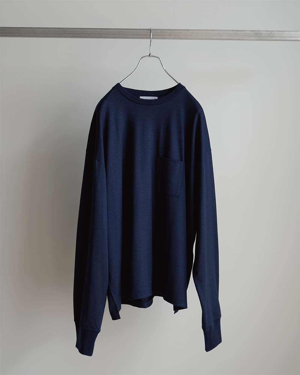 WOOL L/S T-SHIRT(NAVY)