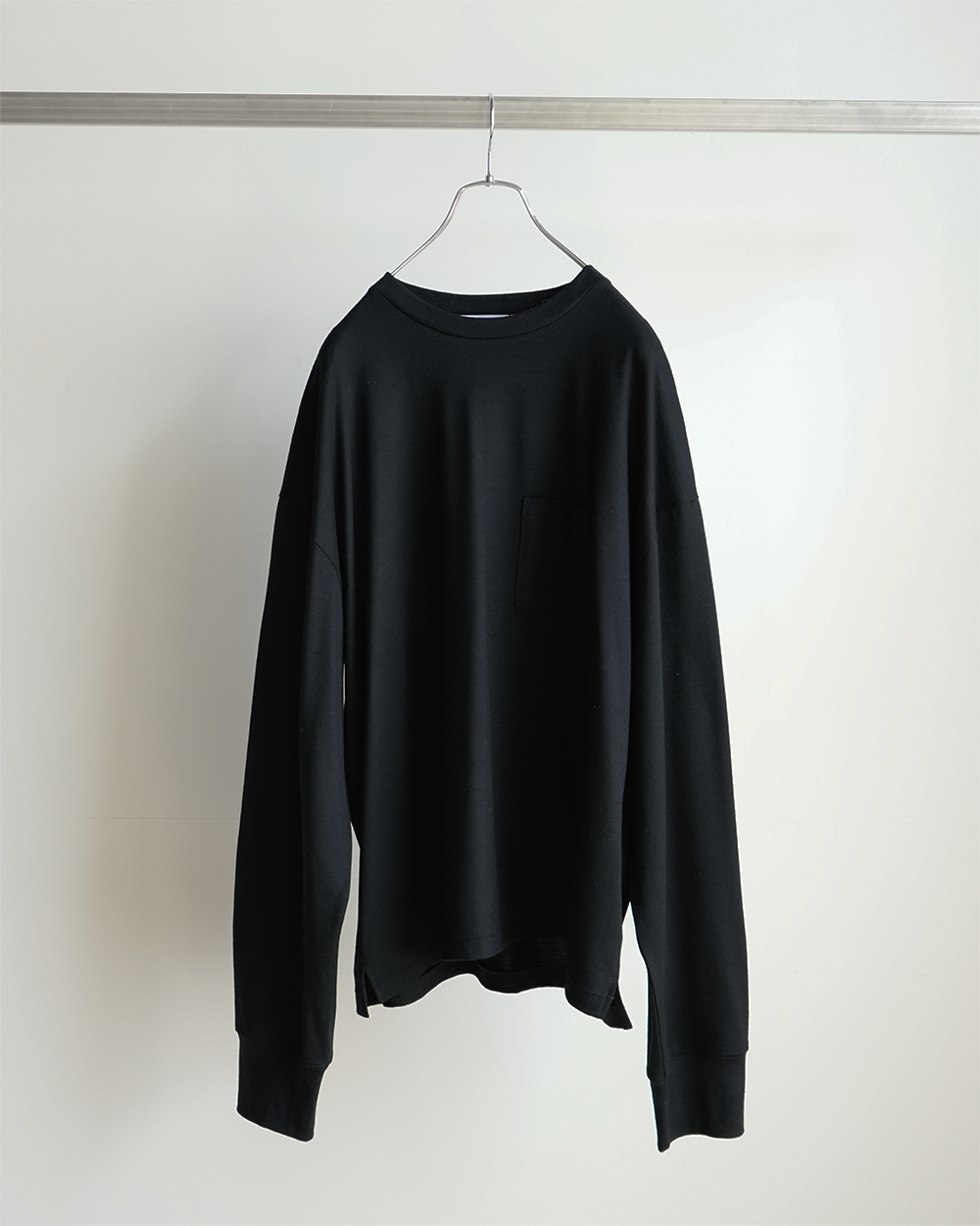 WOOL L/S T-SHIRT(BLACK)