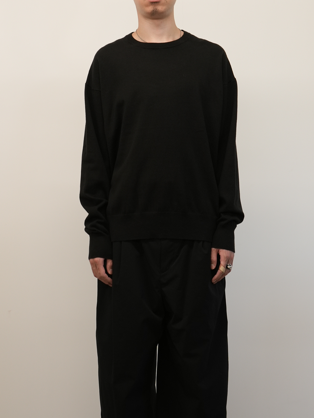 COTTON CASHMERE KNIT(BLACK)