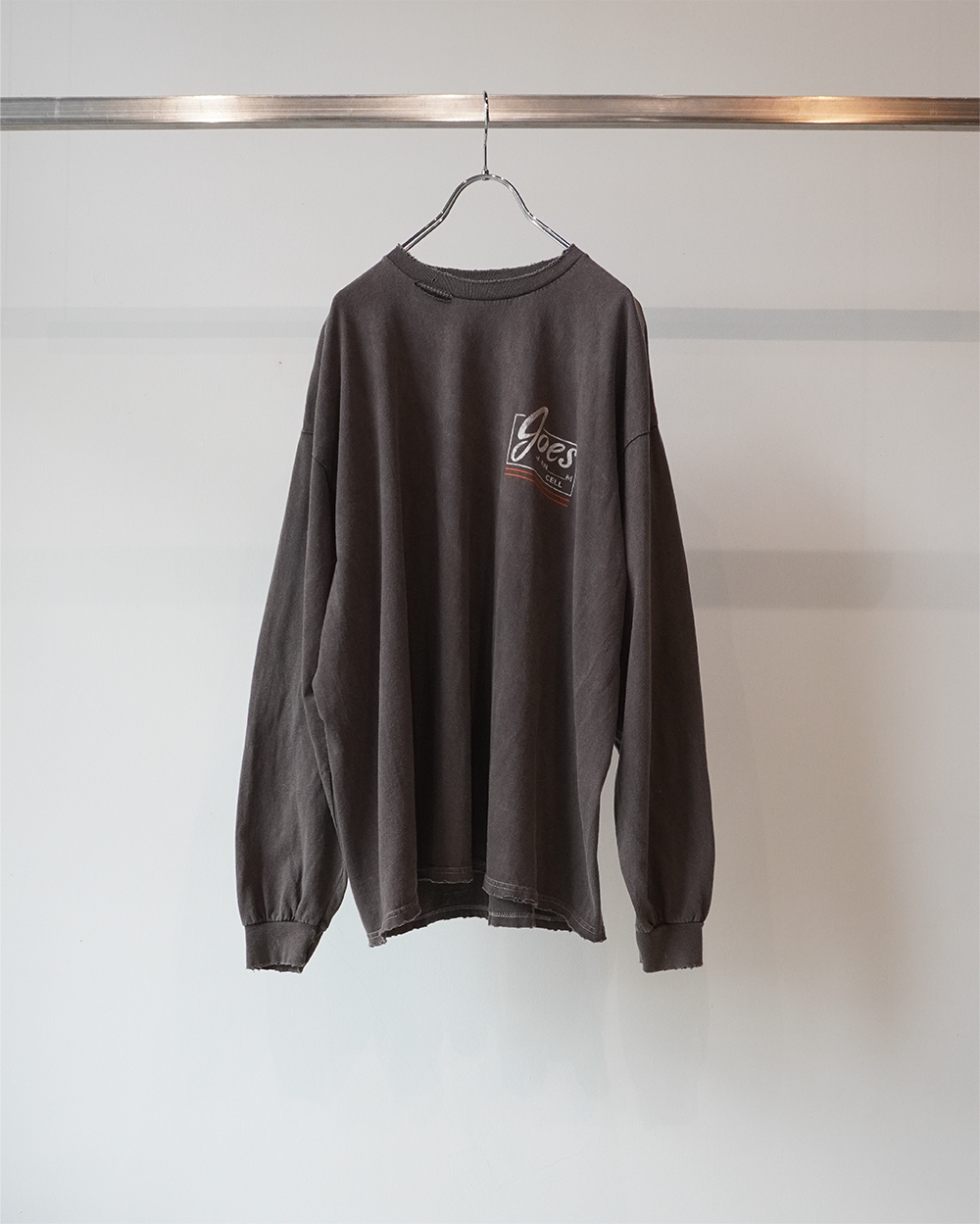 [ ANCELLM/exclusive ] GOES AGING LS T-SHIRT(BROWN)