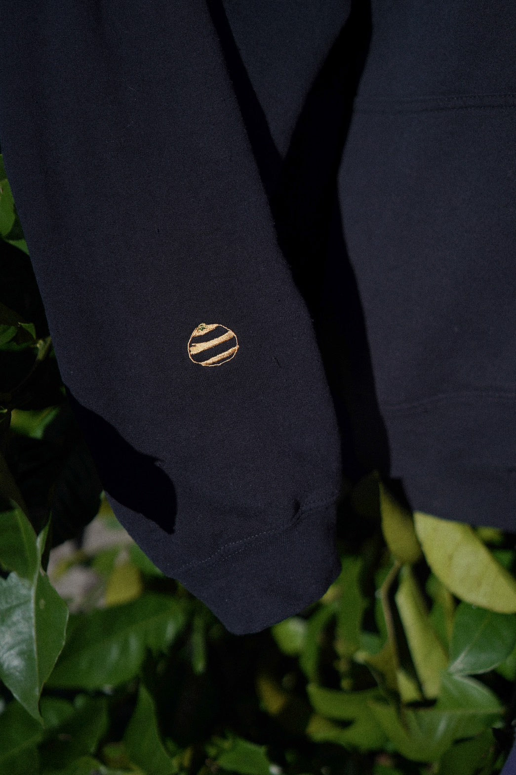 EMBROIDERY AGING HOODIE(BLACK)