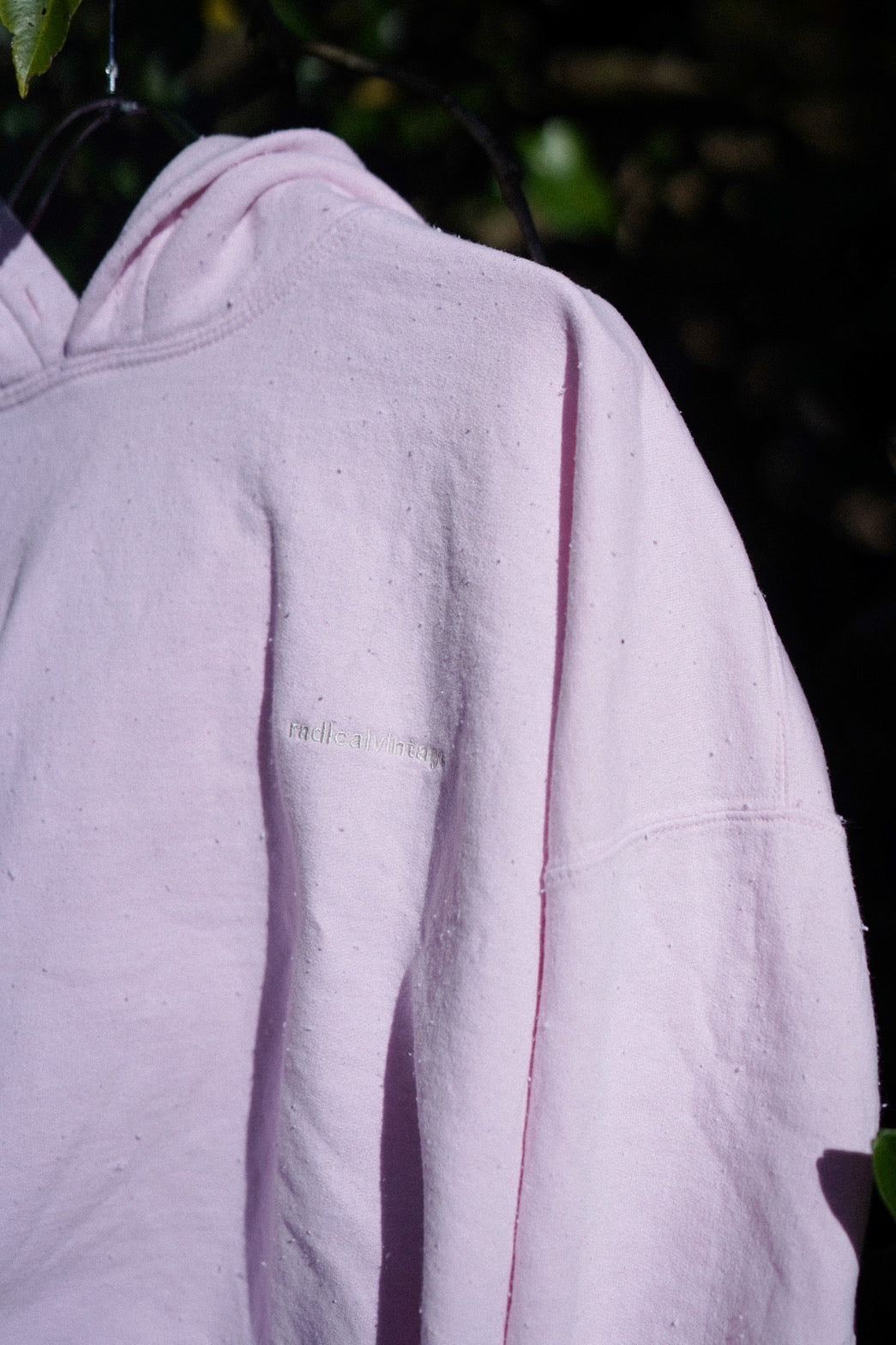 EMBROIDERY AGING HOODIE(PINK)