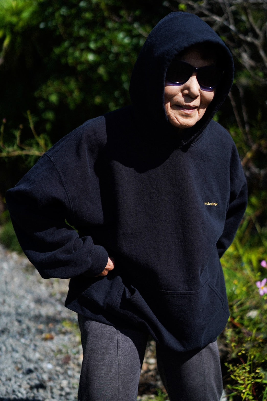 EMBROIDERY AGING HOODIE(BLACK)