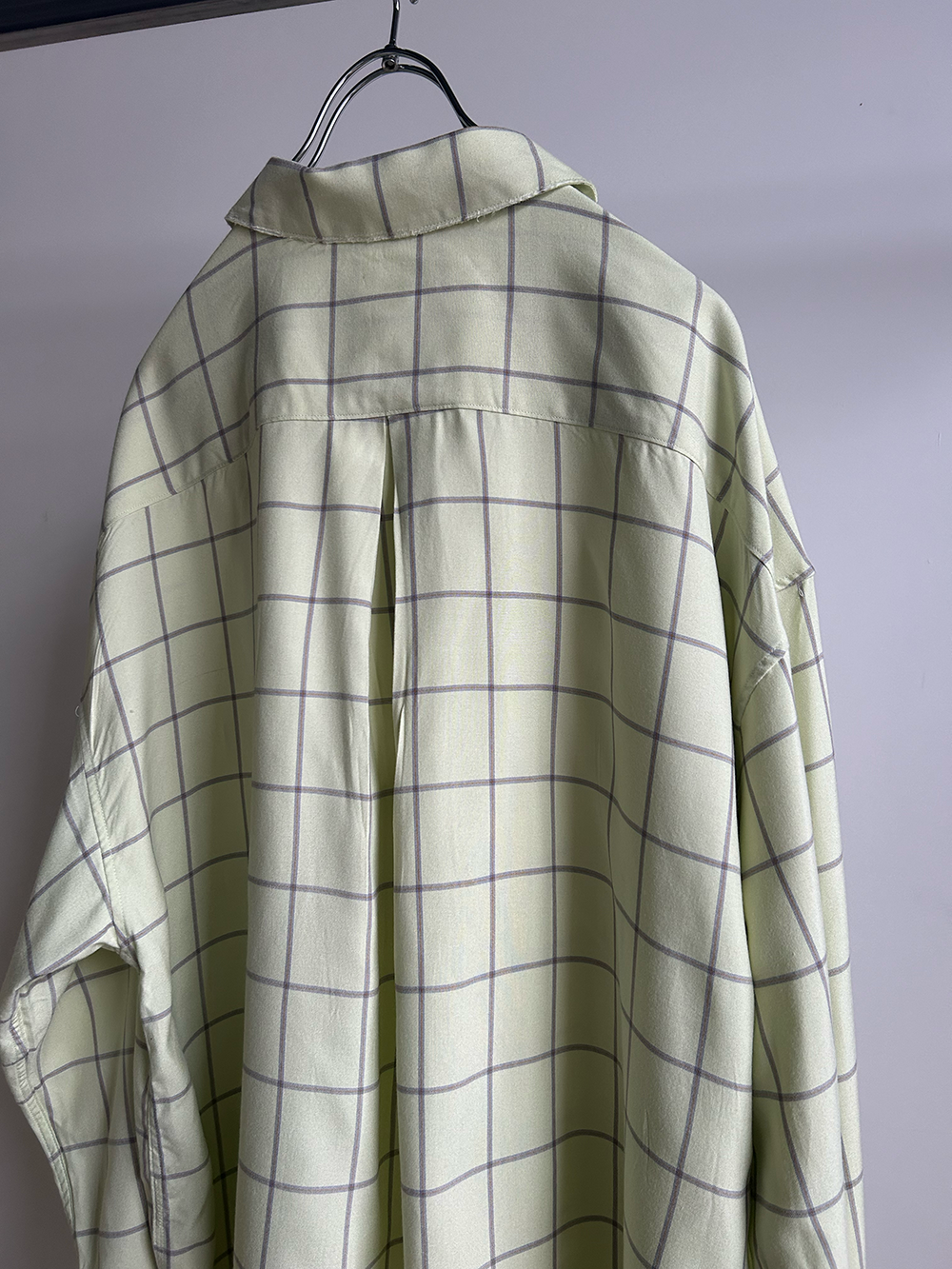 RAYON CHECK CRASH LS SHIRT(MINT)