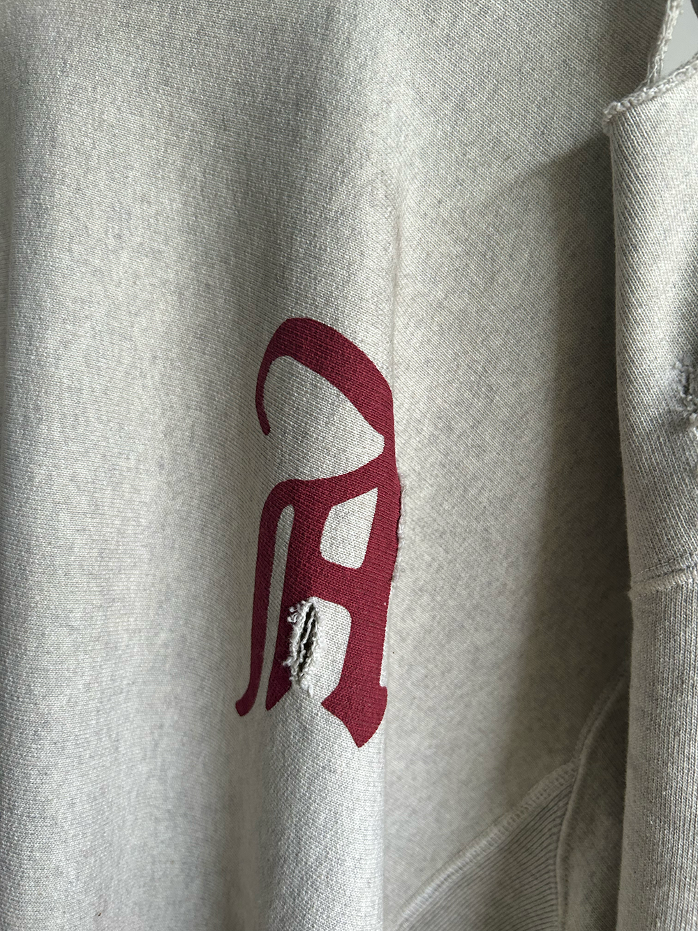 CRASH SWEAT SHIRT(HEATHER WHITE)