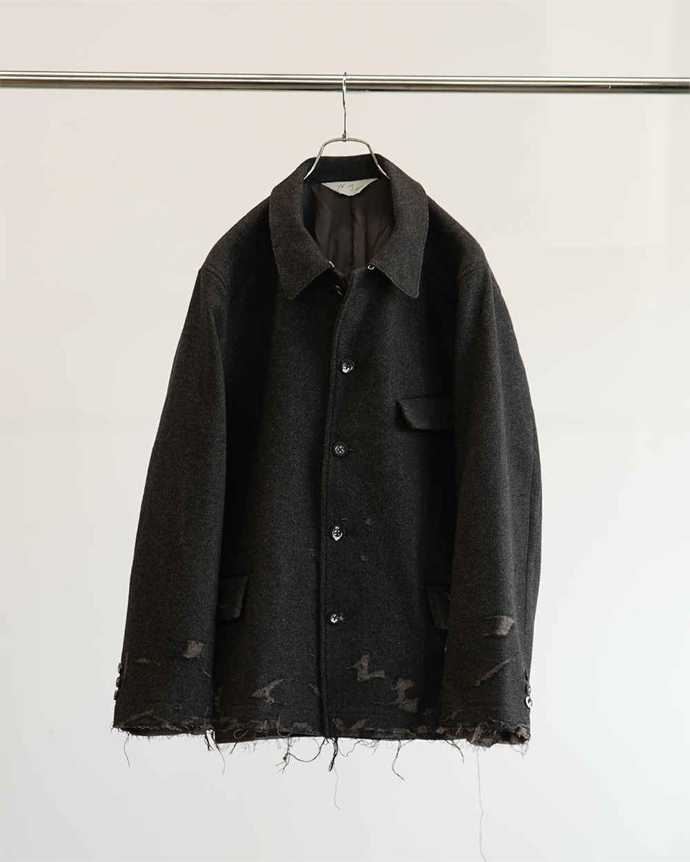 【ANCELLM/exclusive】TWEED CRASH JACKET(GRAY)