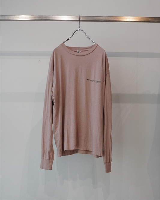 Over dyed LS Tee "FLOWERS"(Beige)
