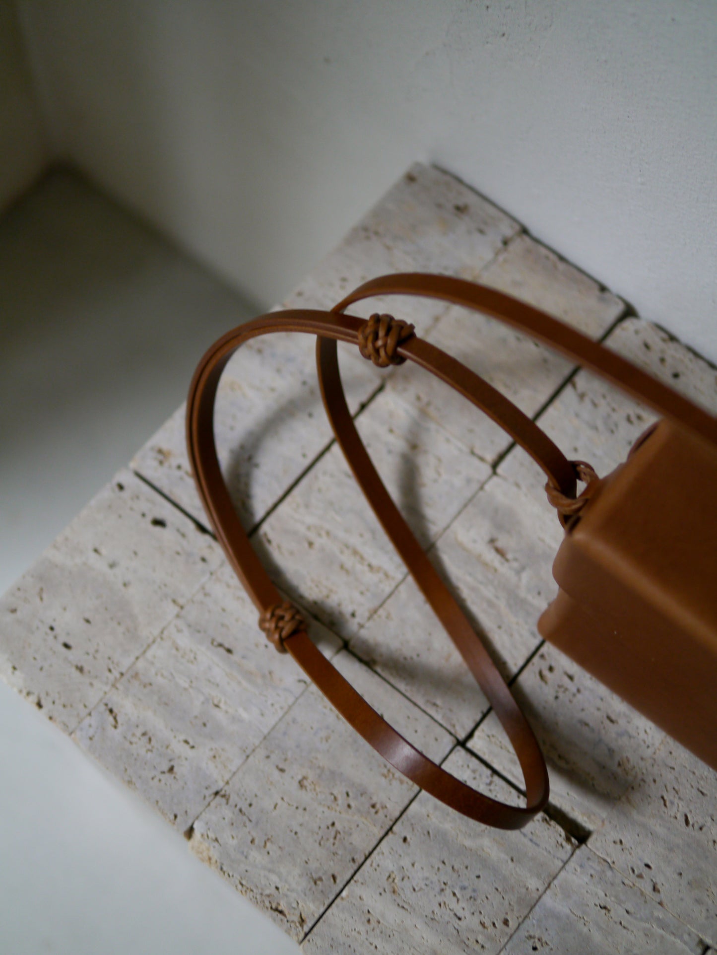 Woven Lid Bag(Chestnut)