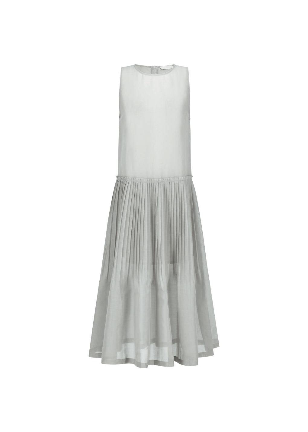 PLEATED SLEEVELESS DRESS