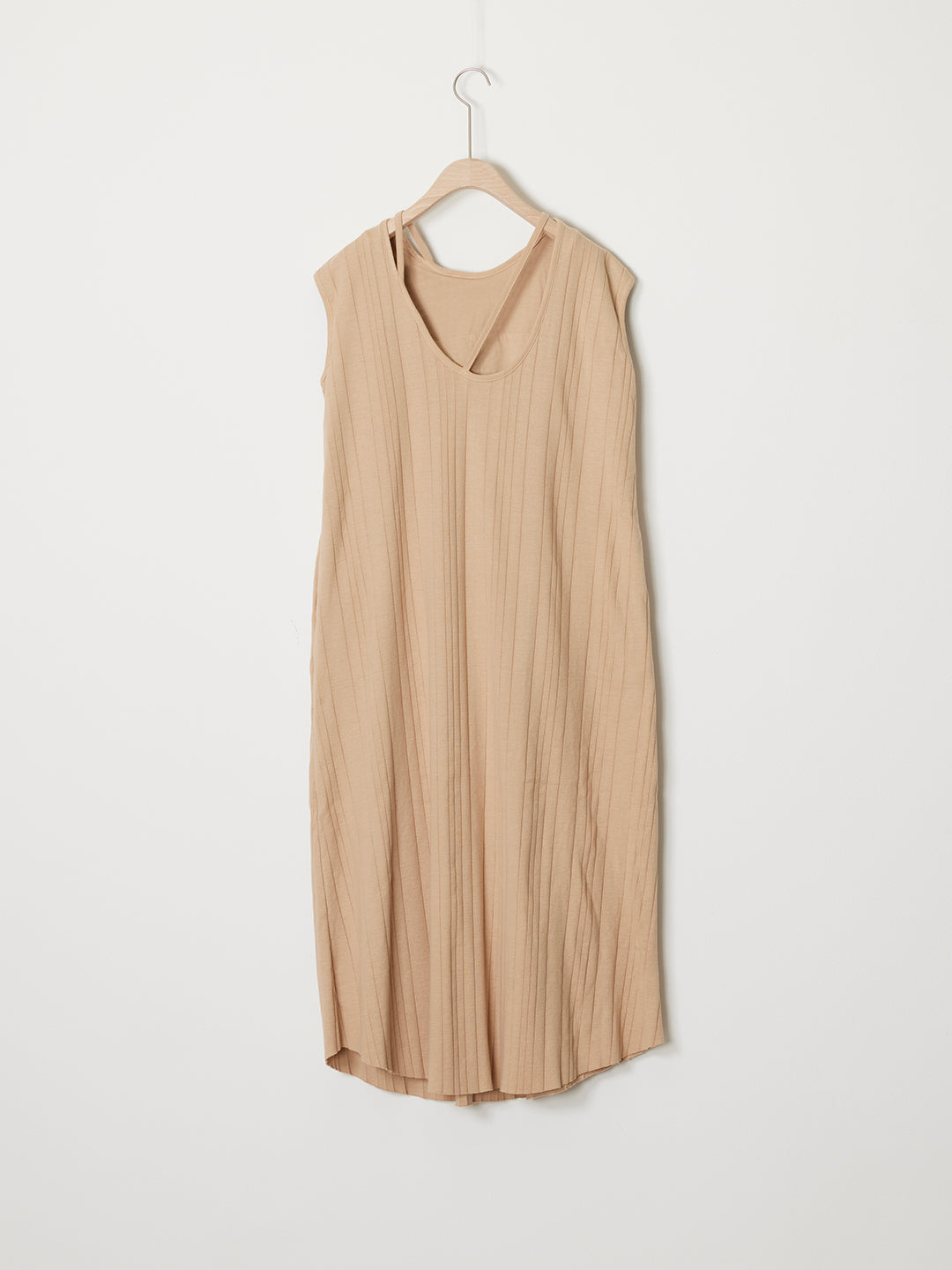 [50%OFF] RANDOM RIB DRESS(BEIGE)