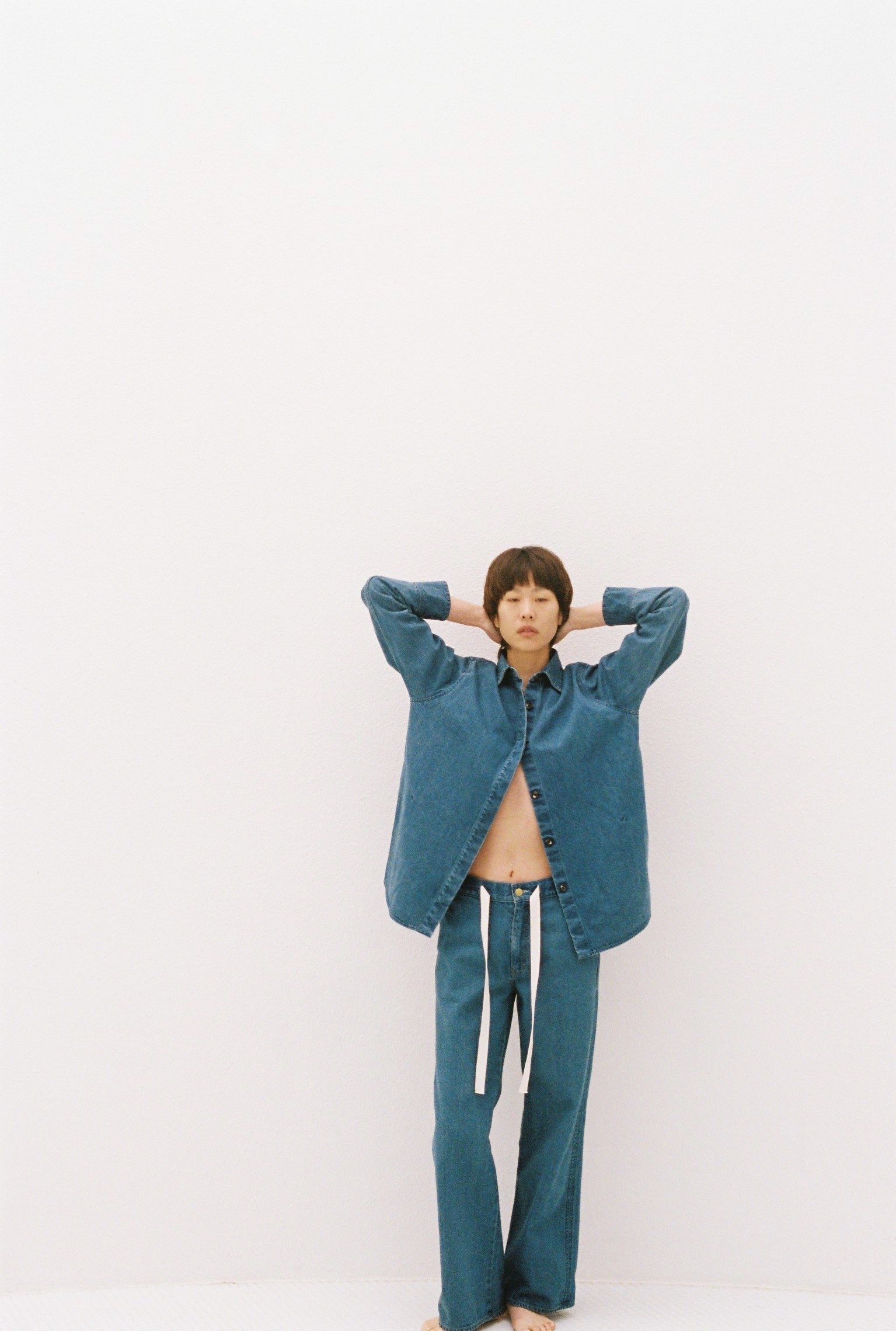 The Opal Denim Over Shirt(Solid 3year)