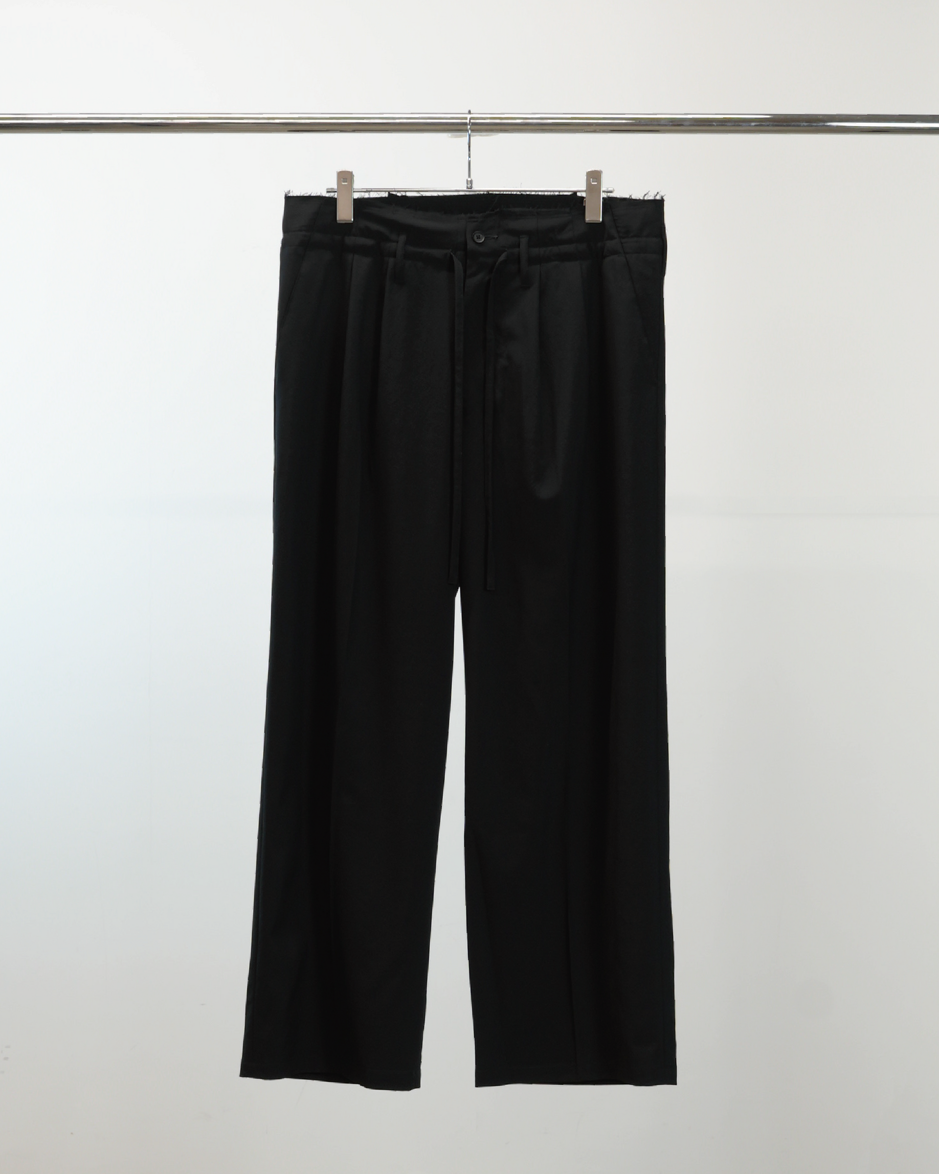 ANCELLM × YOKE ウール パパンツ ブラック S ANCELLM × YOKE】WOOL TROPICAL EASY PANTS XO