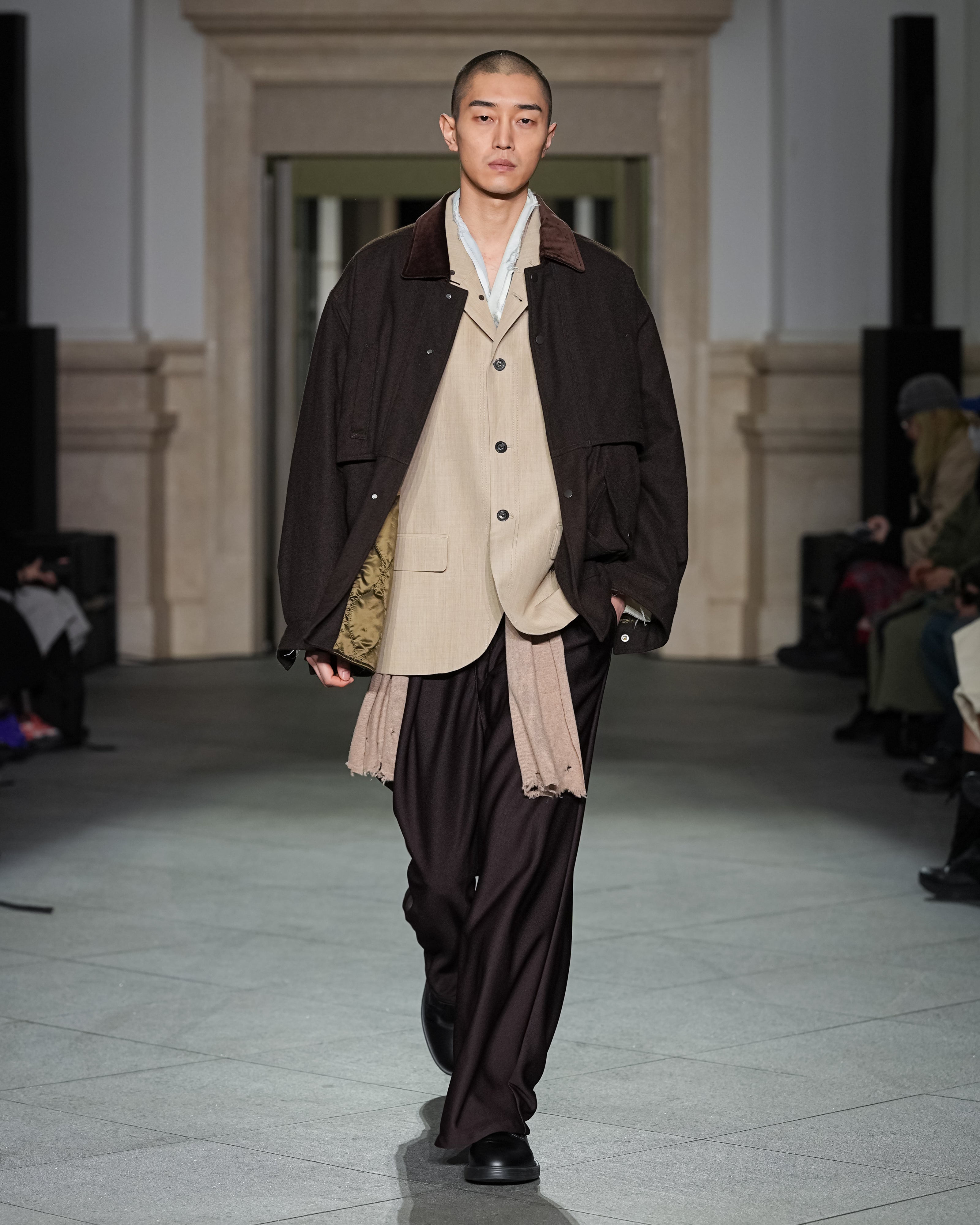 WOOL HALF JACKET(BROWN)