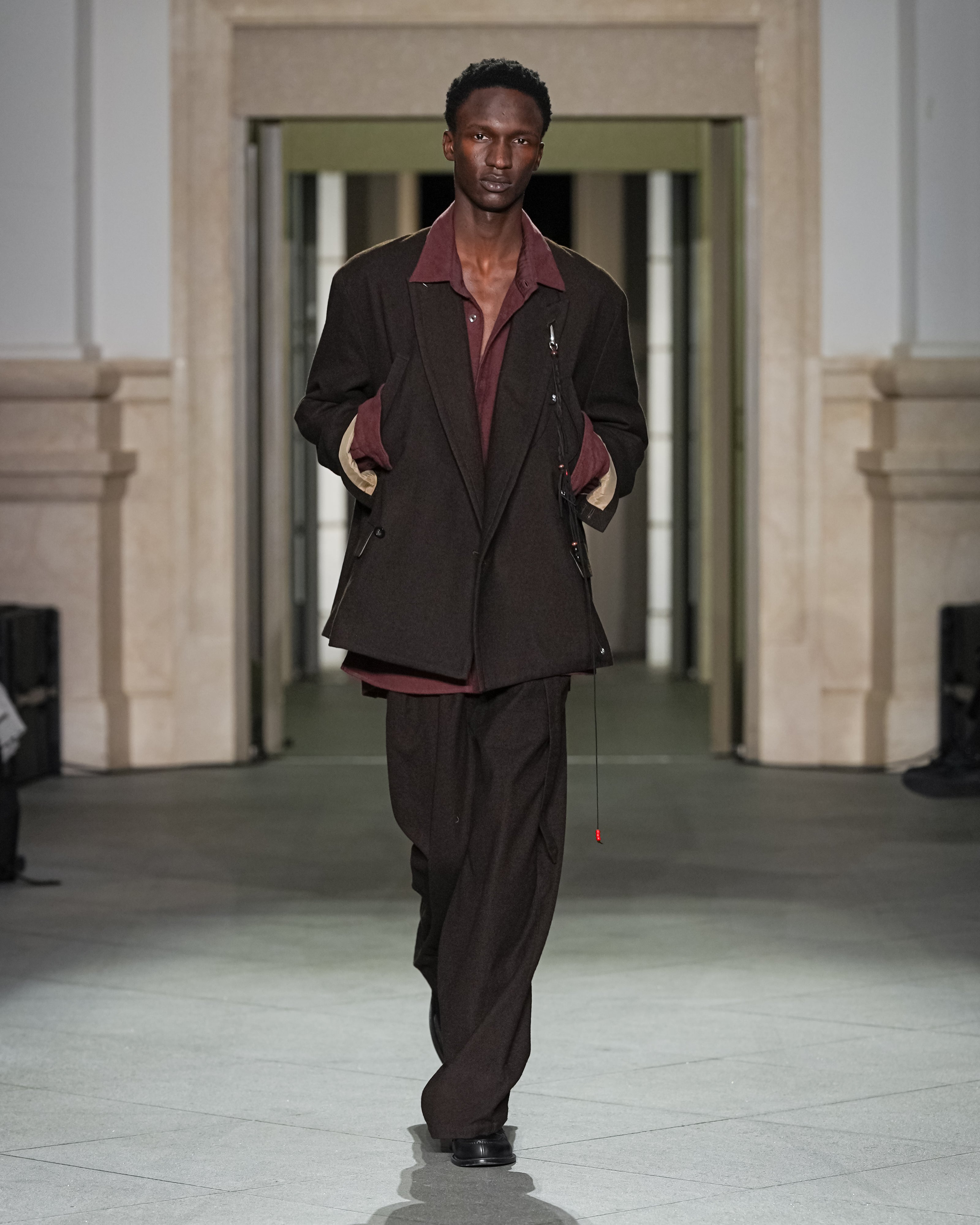 BRUSHED COTTON OVER SHIRT(MARRON)