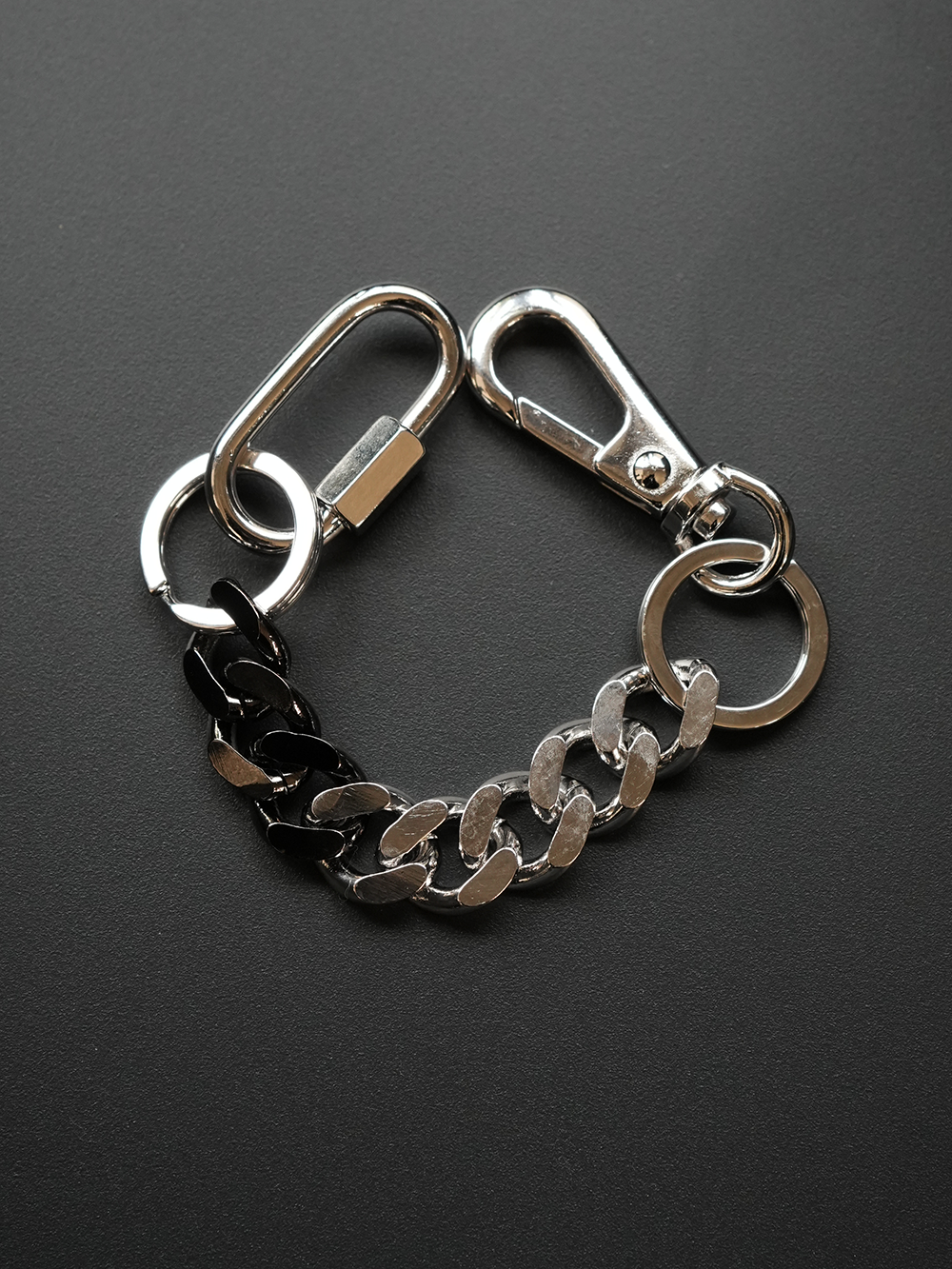 Signature Double Karabina Keychain Combination (Silver ×Black)