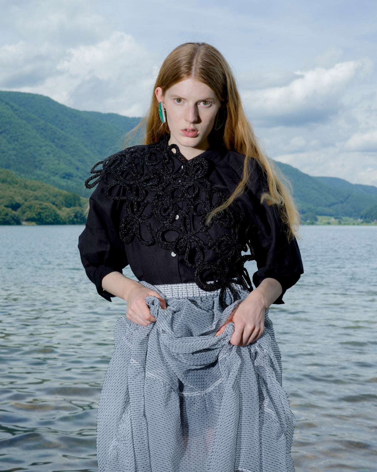 RUMCHE Nep Organdy Skirt-