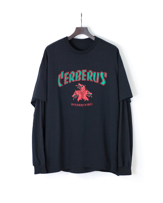 LAYERED OVERSIZE LONG T-SHIRT(CERBERUS)