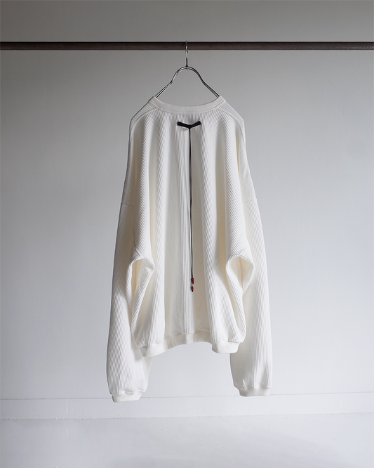 RAILKNIT HENLEY OVERSIZED LS(WHITE)