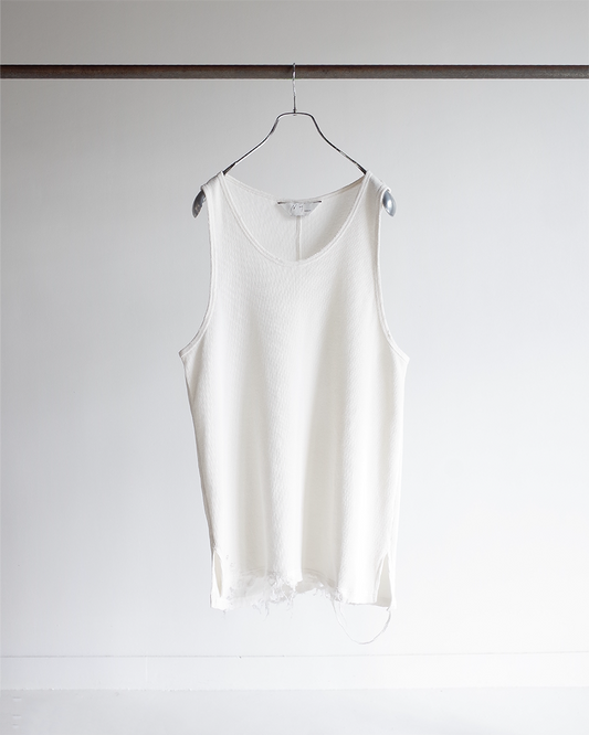 DAMAGE WAFFLE TANKTOP(WHITE)