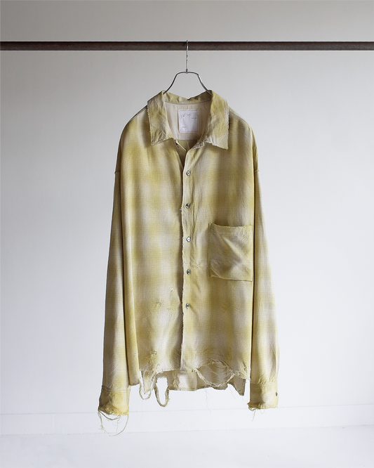 RAYON CHECK SHIRT(YELLOW)