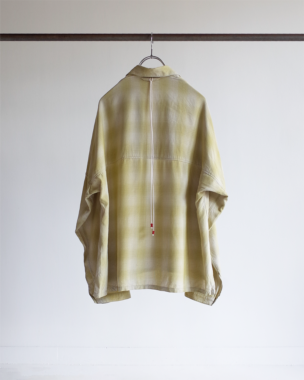 OMBRE CHECK PULLOVER SHIRT(YELLOW) – etoqk