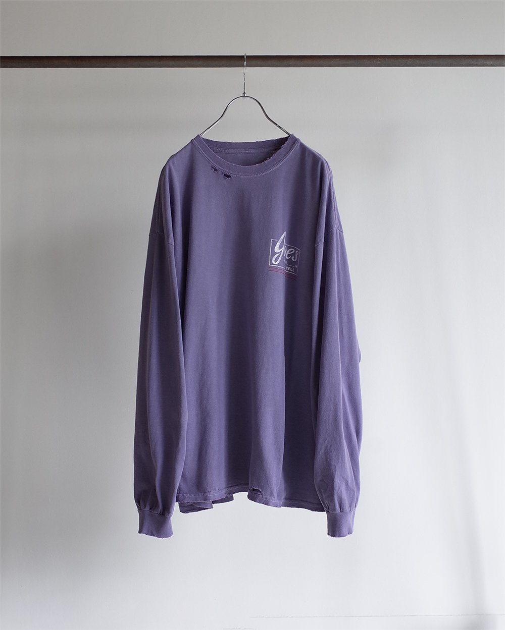 [ANCELLM/exclusive] GOES AGING LS T-SHIRT(PURPLE)