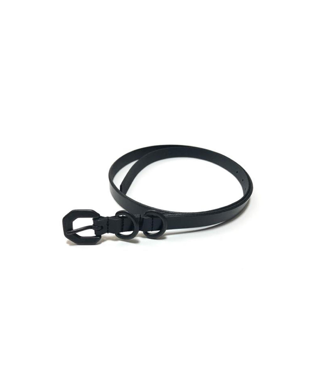 NARROW LEATHER BELT(BLACK)