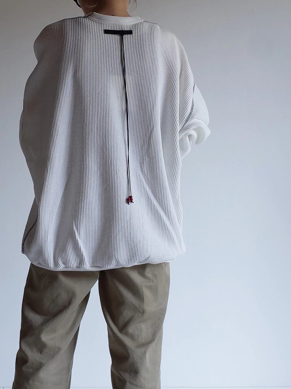 [30%OFF] WAFFLE OVERSIZED LS(WHITE)